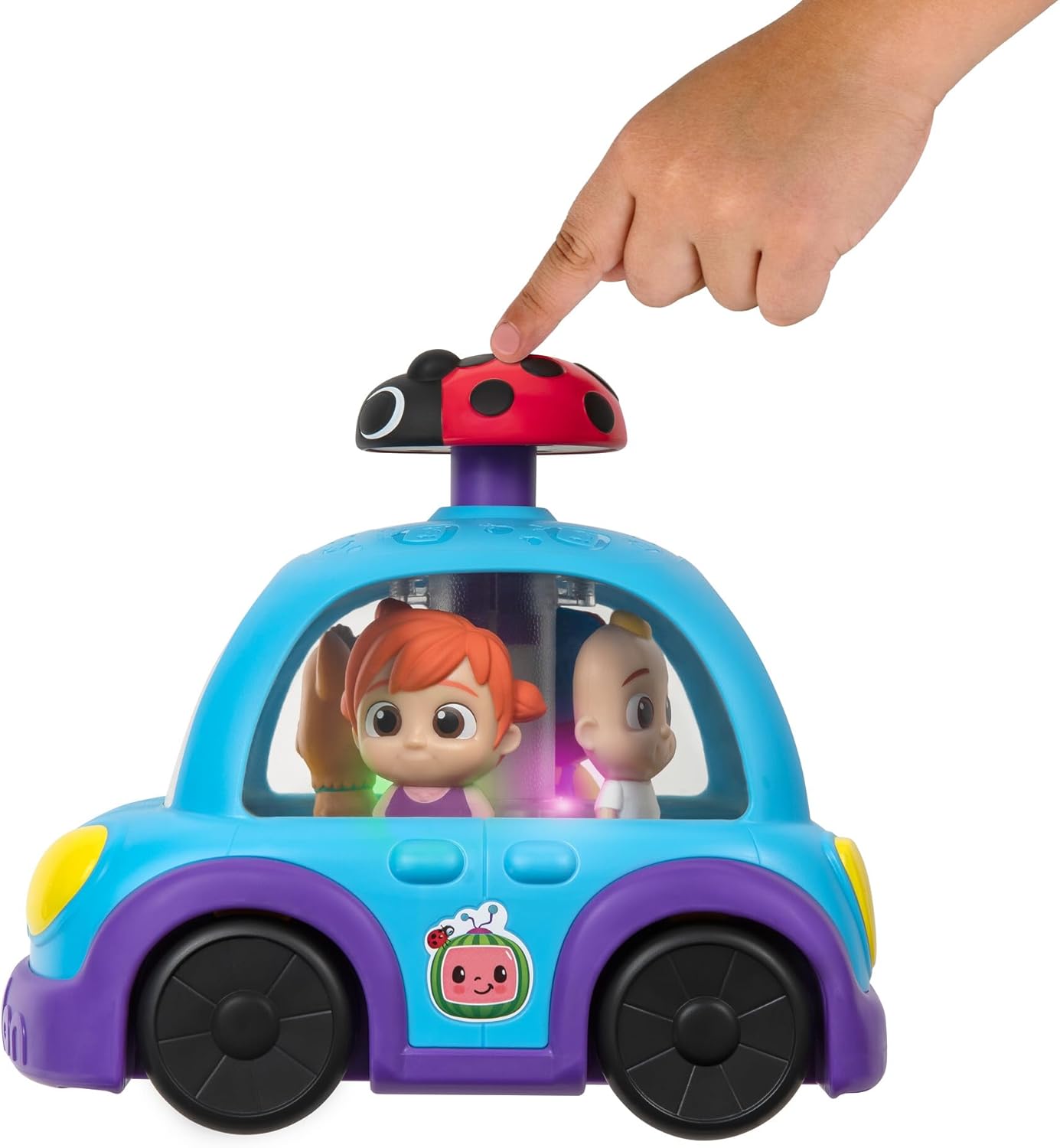 CoComelon Push ‘N Sing – Coche familiar interactivo musical iluminado, personajes favoritos de los fanáticos y clips de canción, juguetes para niños