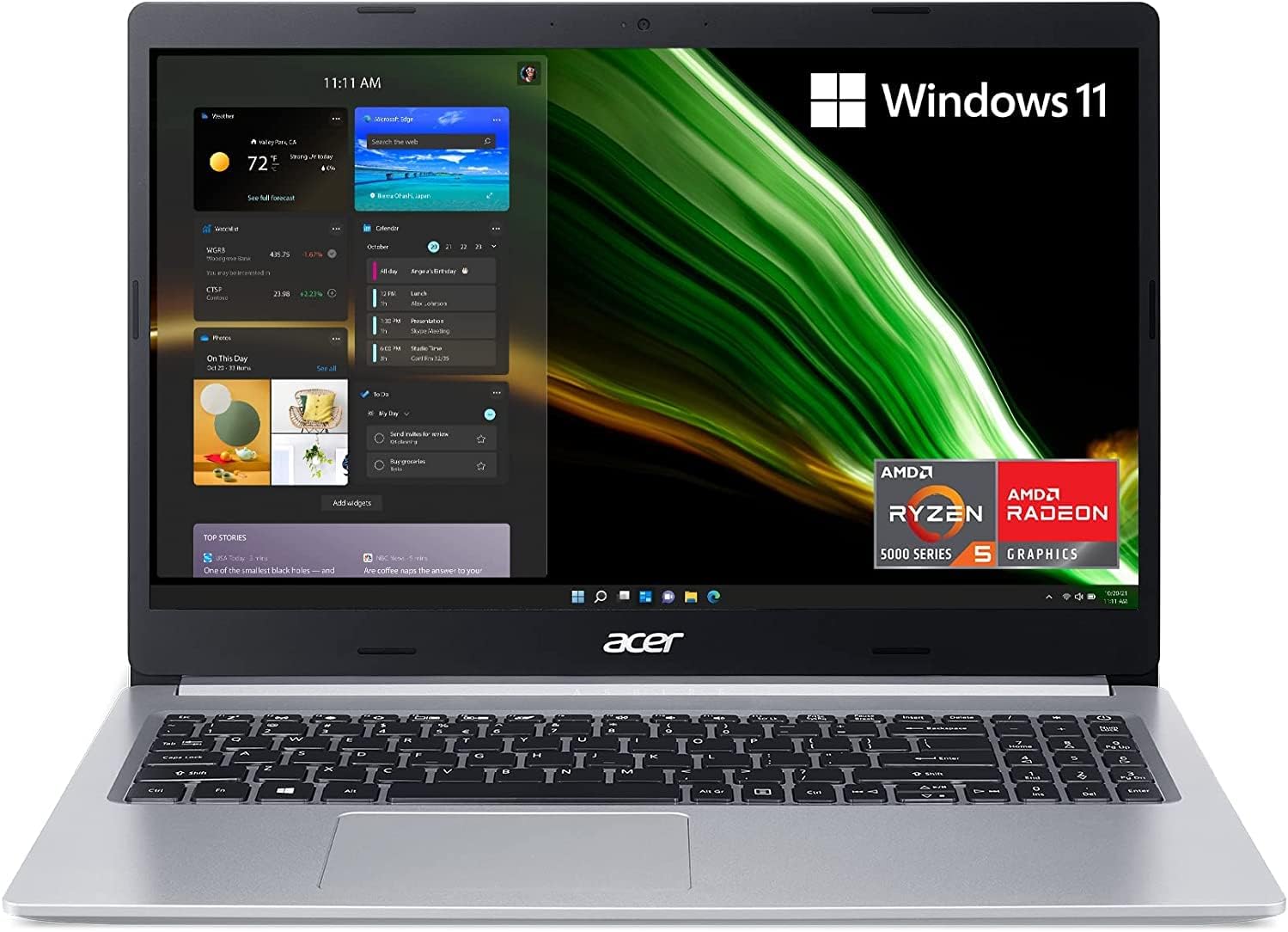 acer Laptop 2022  Aspire 5 A515  15.6 pulgadas FHD 1920 x 1080 retroiluminación LED  AMD Ryzen 5 5500U 6-Core  8GB DDR4  512GB SSD  Windows 10 Pro