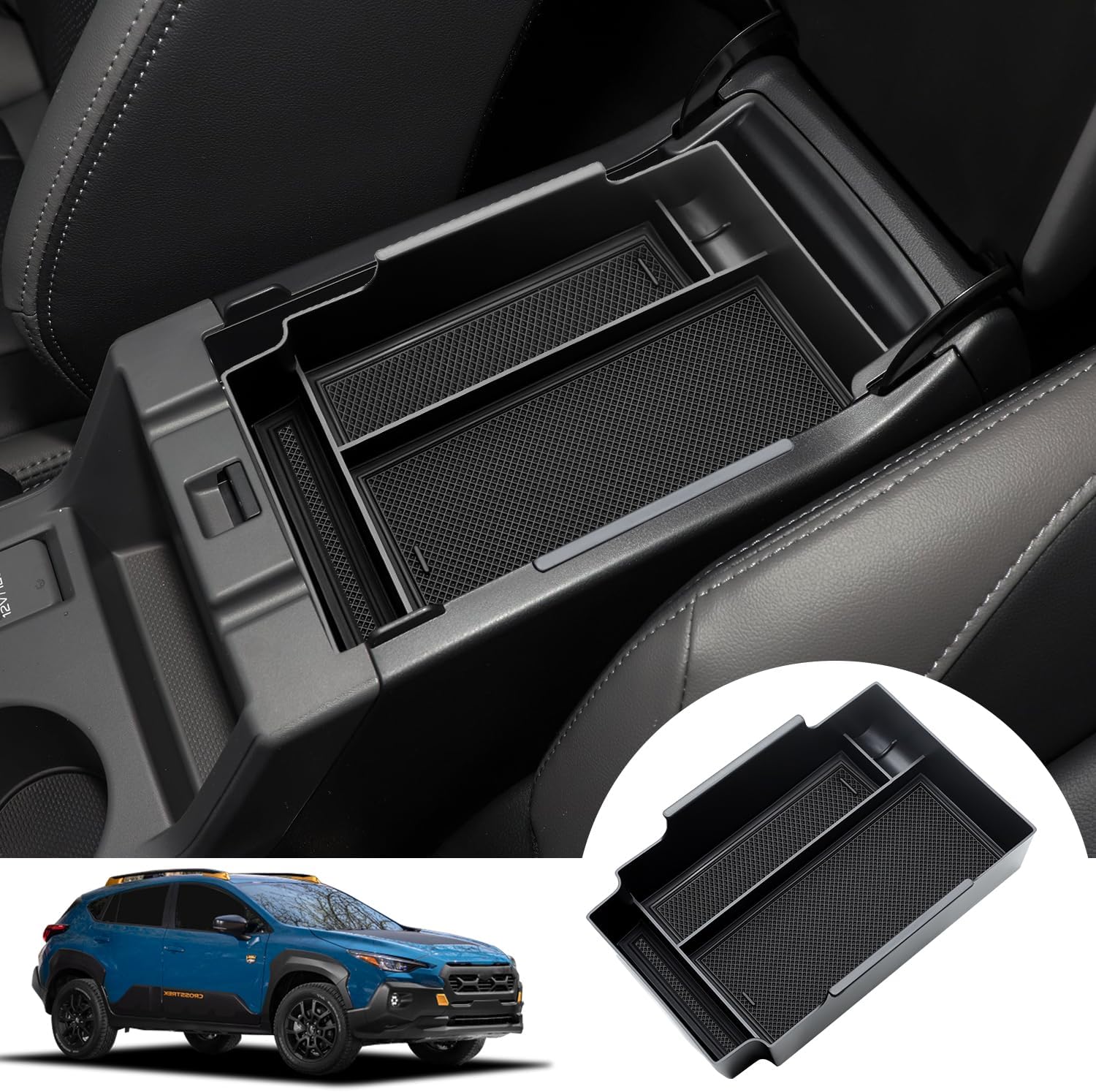 Organizador de consola central para Subaru Crosstrek 2024 (BasePremiumSportLimited) AccesoriosAccesorios Subaru Impreza 2023 2024+, bandeja