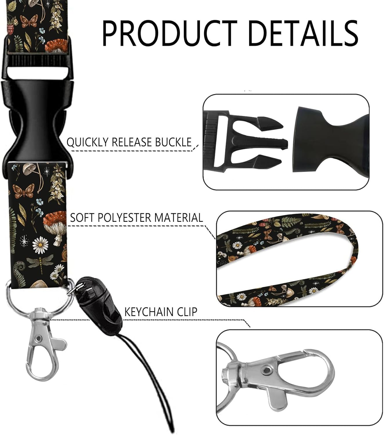 Soporte para tarjeta de identificación con clip retráctil para carrete de insignia y cordón, lindo cordón para tarjeta de nombre, protector de