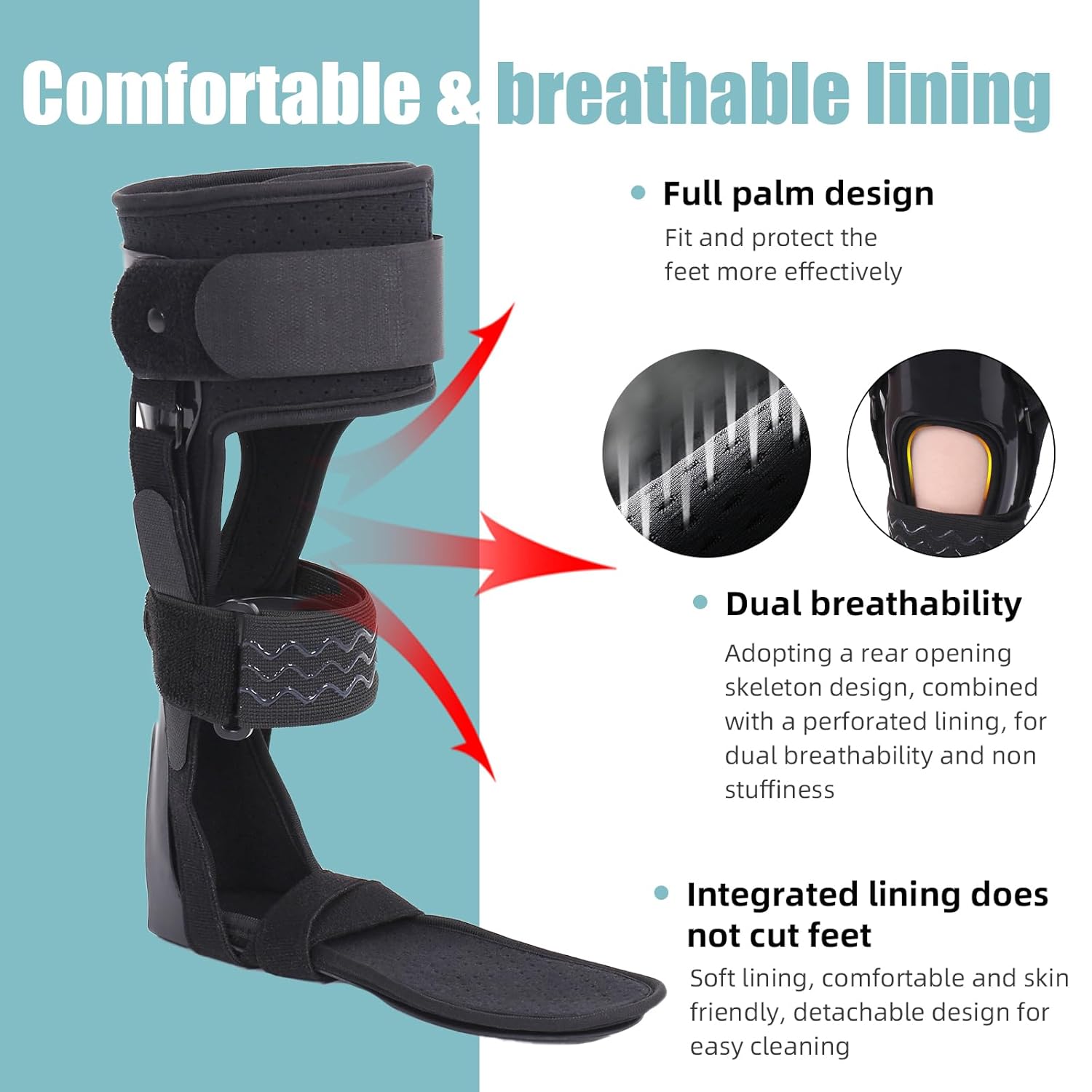 Tairibousy Medical AFO – Soporte de pie para ortesis de pie, soporte estabilizador de pie para caminar con zapato para hombres y mujeres para