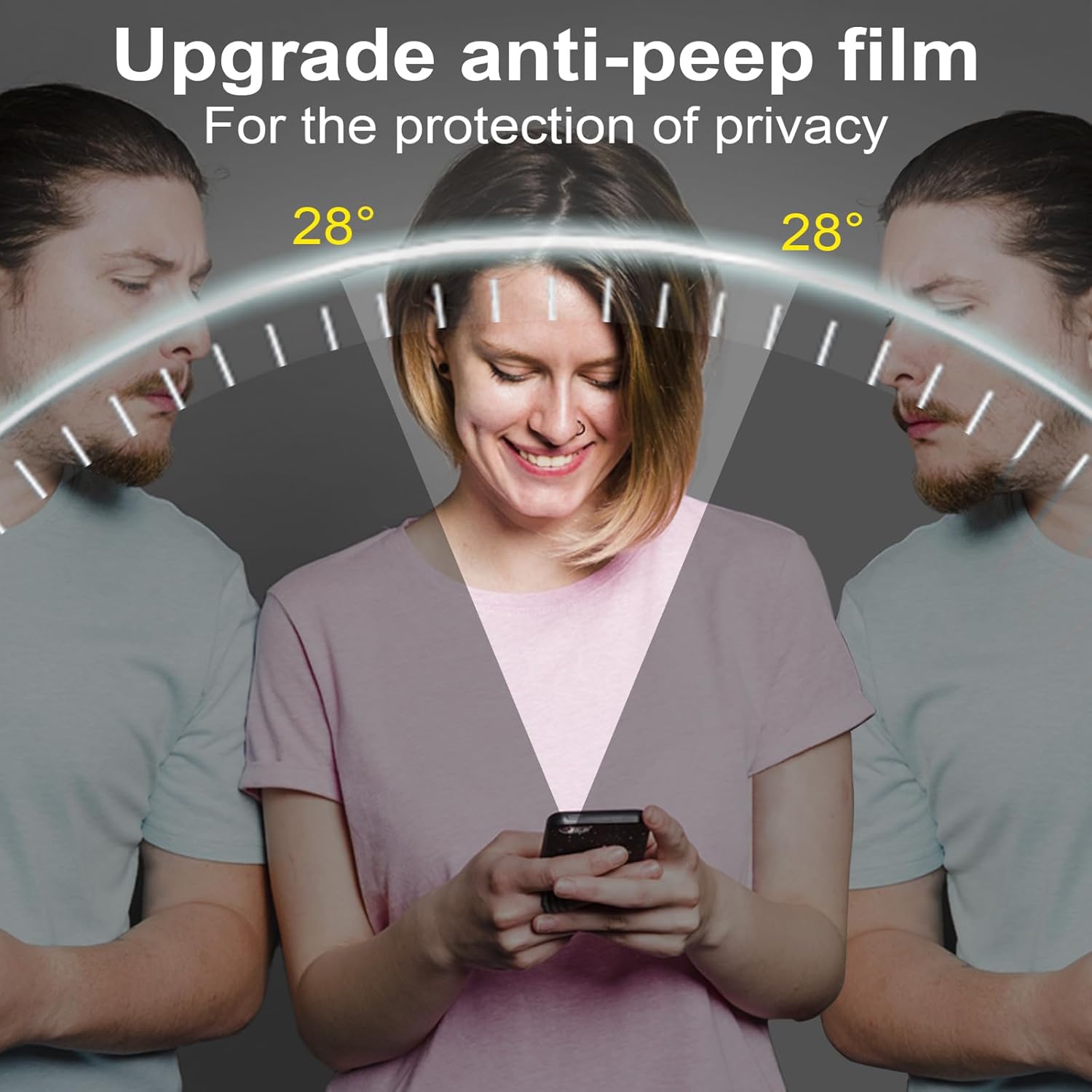 Protector de pantalla para iPhone13 de 6.1 pulgadas, instalación de eliminación de polvo automático, protector de pantalla de privacidad, protector
