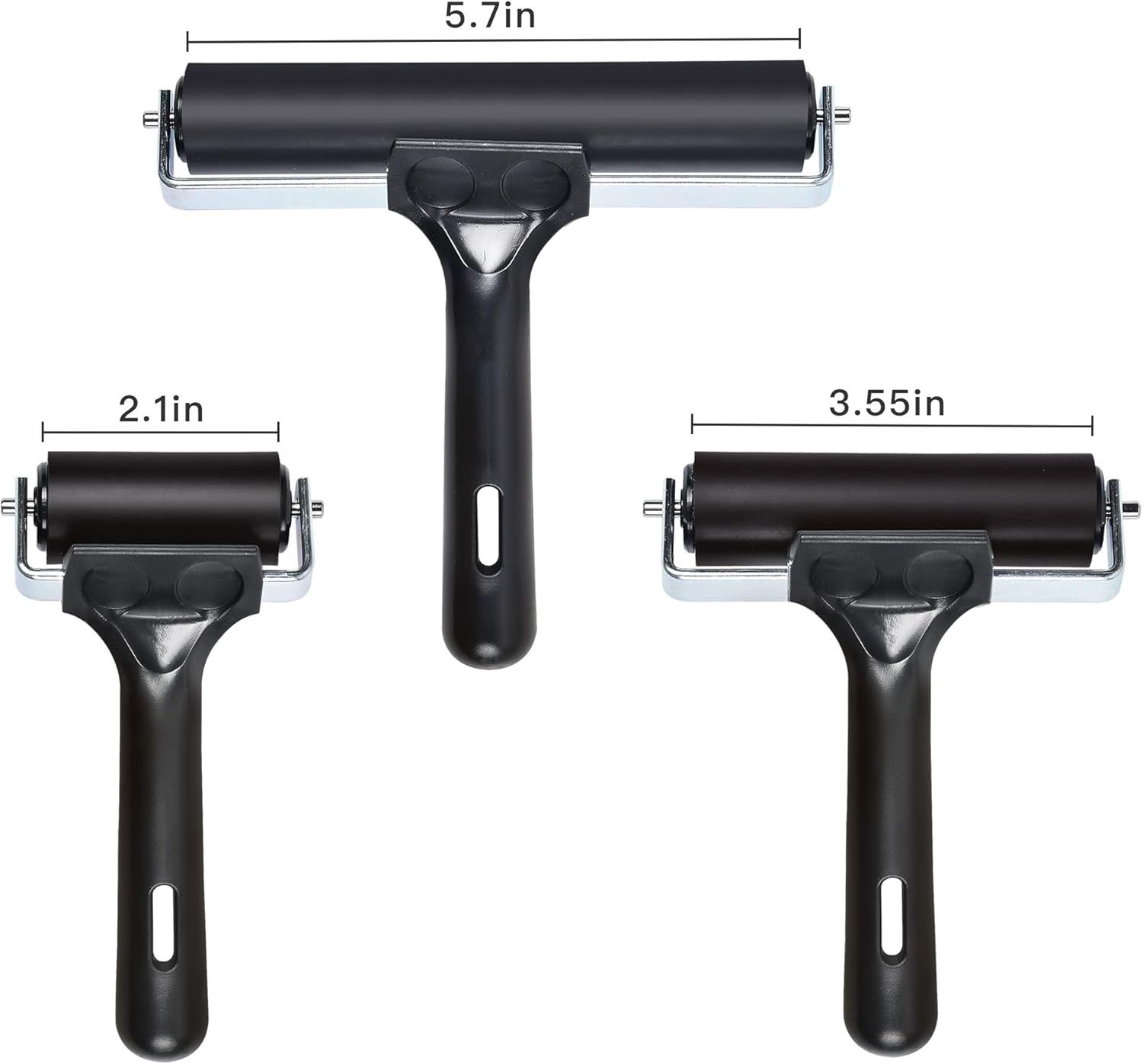 3 unidades de protectores de impresión, rodillo de goma para herramientas de construcción, impresión de cinta antideslizante, aplicador de tinta,