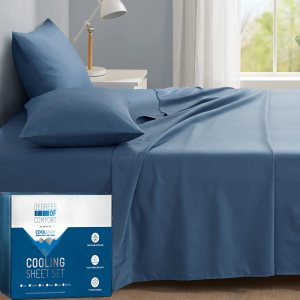 Degrees of Comfort Coolmax – Juego de sábanas refrescantes para cama de tamaño individual, absorben la humedad para sudores nocturnos, la mejor Degrees of Comfort Coolmax – Juego de sábanas refrescantes para cama de tamaño individual, absorben la humedad para sudores nocturnos, la mejor