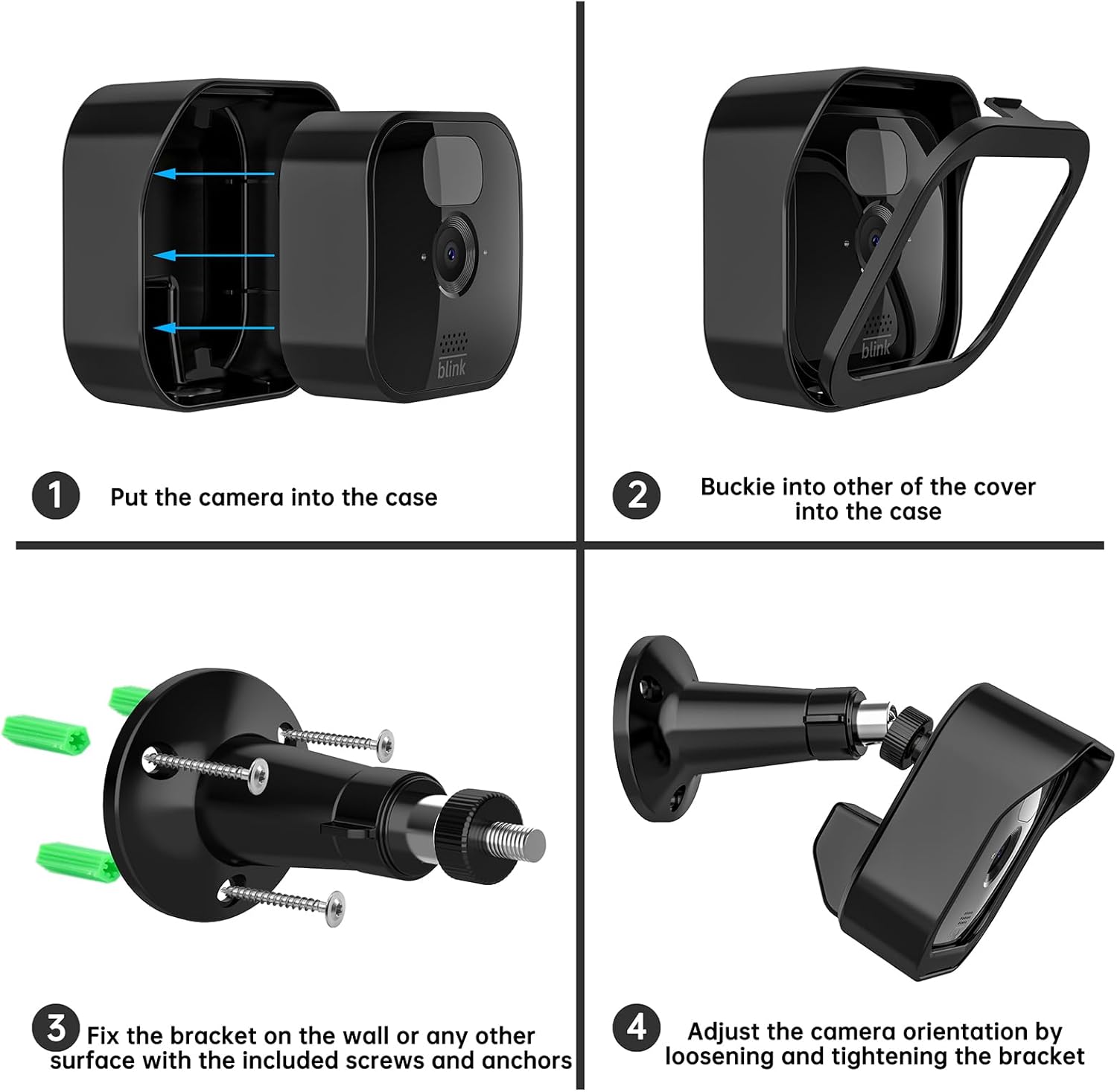 VOMA Blink – Carcasa y soporte de montaje para cámara de 3 generación para exteriores, funda protectora resistente a la intemperie y soporte