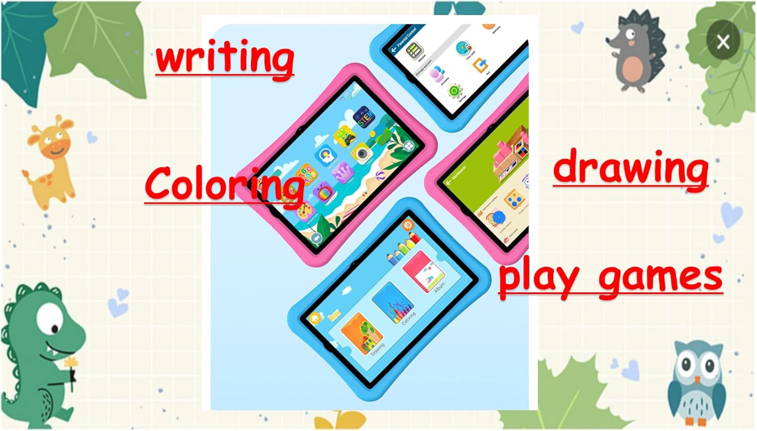 2 bolígrafos de dibujo de silicona para niños, iPad, iPhone, tabletas, Kindle u otros dispositivos de pantalla táctil, etc. (azul + morado) (azul +