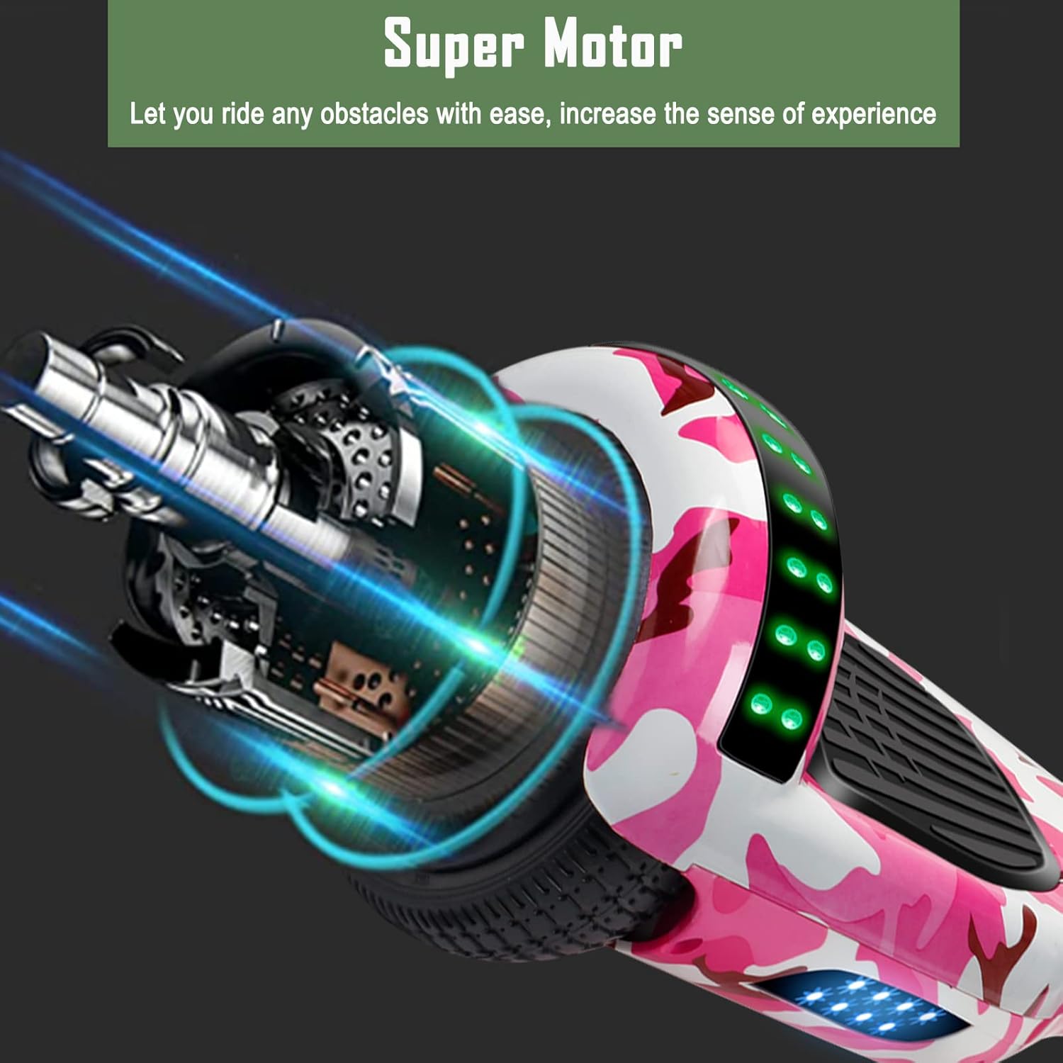 Hoverboard para niños de dos ruedas con auto equilibrio, hoverboard con luces LED  UL 2272 certificado