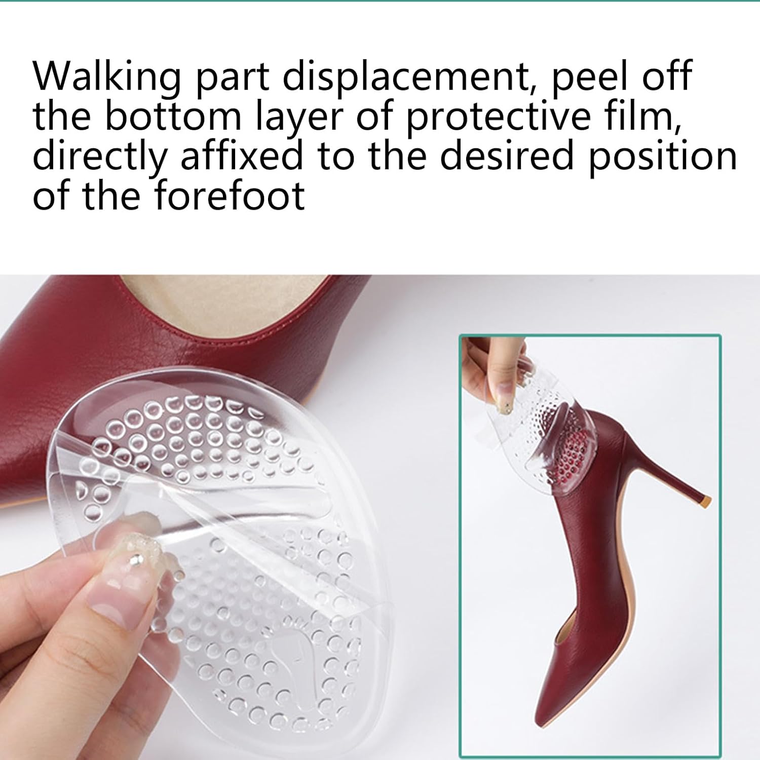 Almohadillas metatarsianas para mujer  Insertos de talón para mujer  Cojines de bola de pie (5 pares de almohadillas para pies), alivio del dolor y
