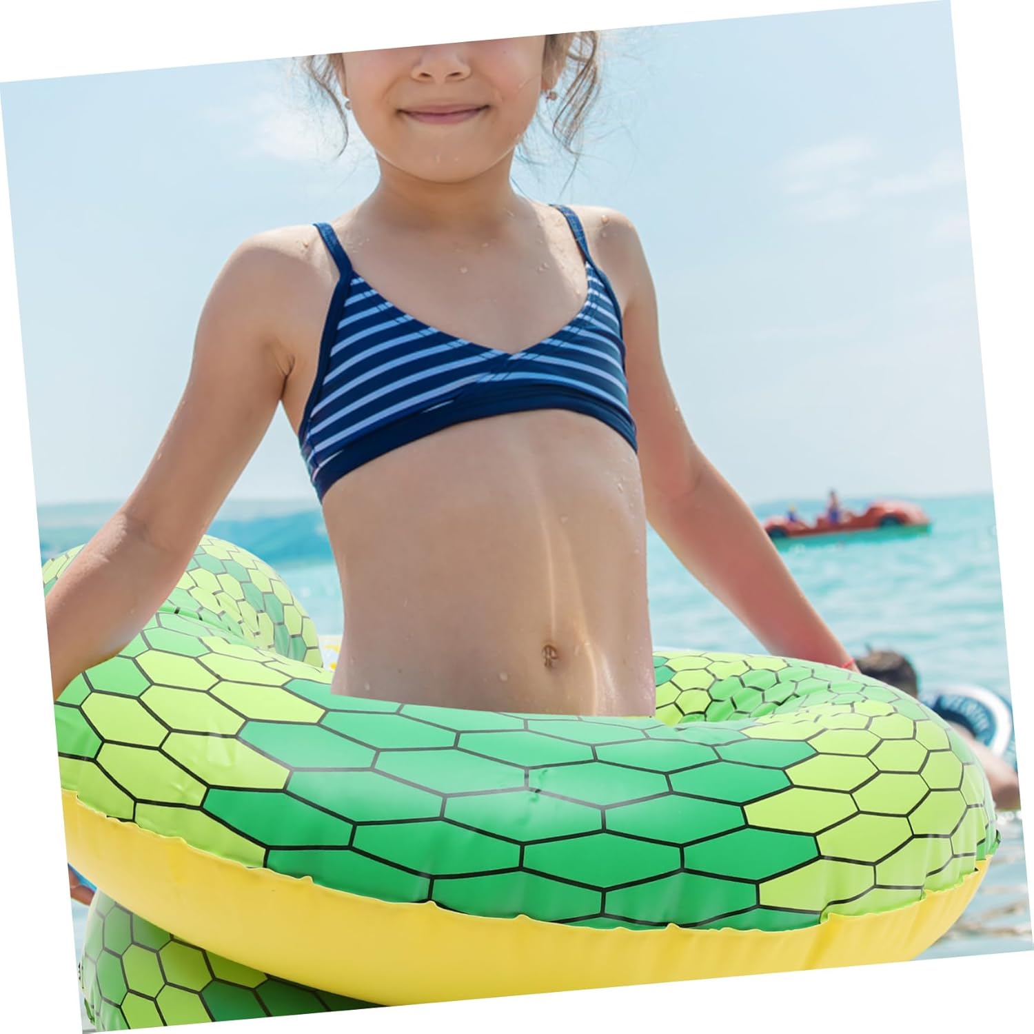 ibasenice 2 unids piscina piscina para niños forma serpiente tubo natación anillo niños serpiente natación anillo inflable anillo