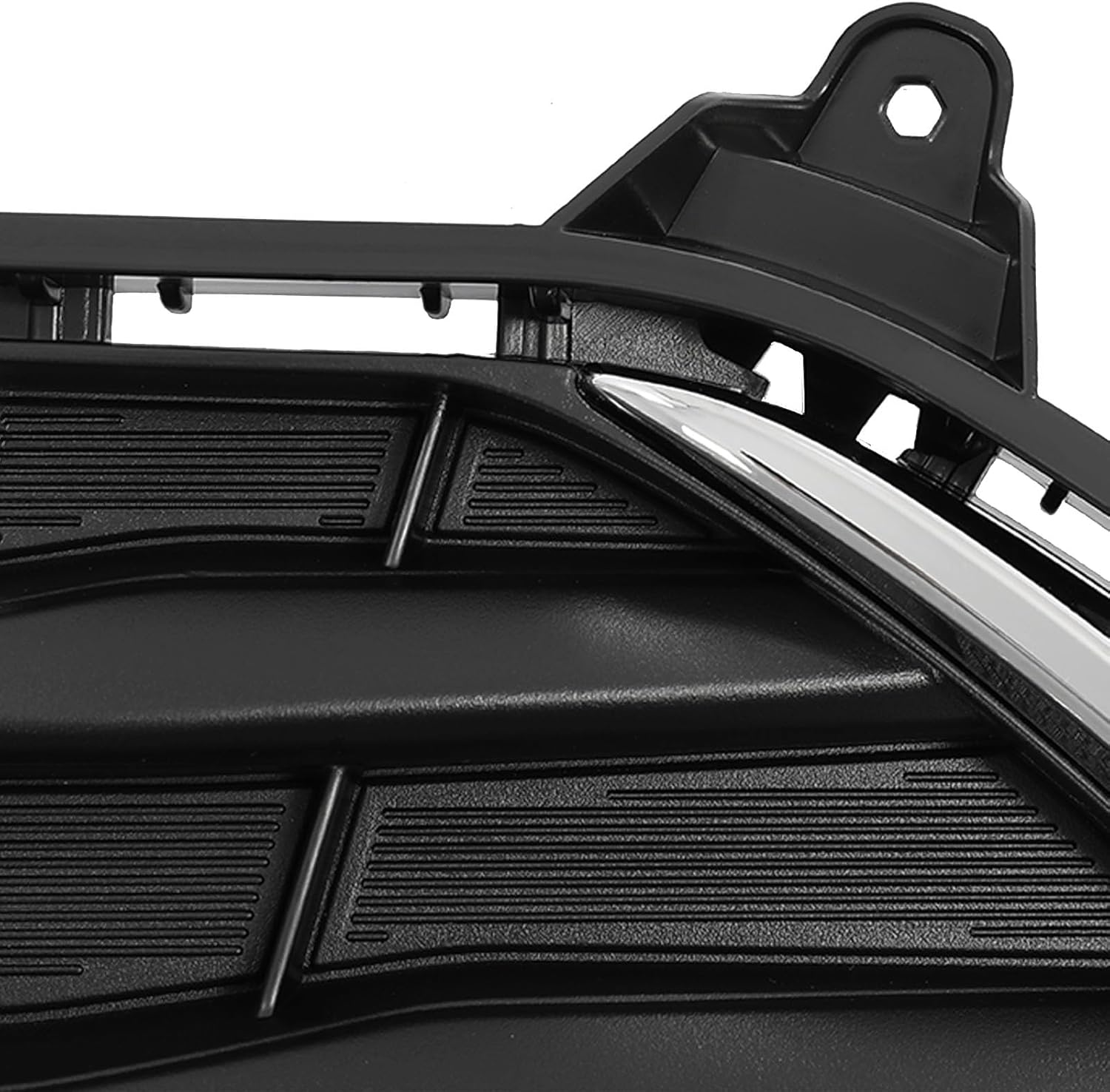KUAFU Parachoques delantero inferior parrilla compatible con Chevy Chevrolet Trax 2017-2021 repuesto para 42537706, 42519611 negro + plateado