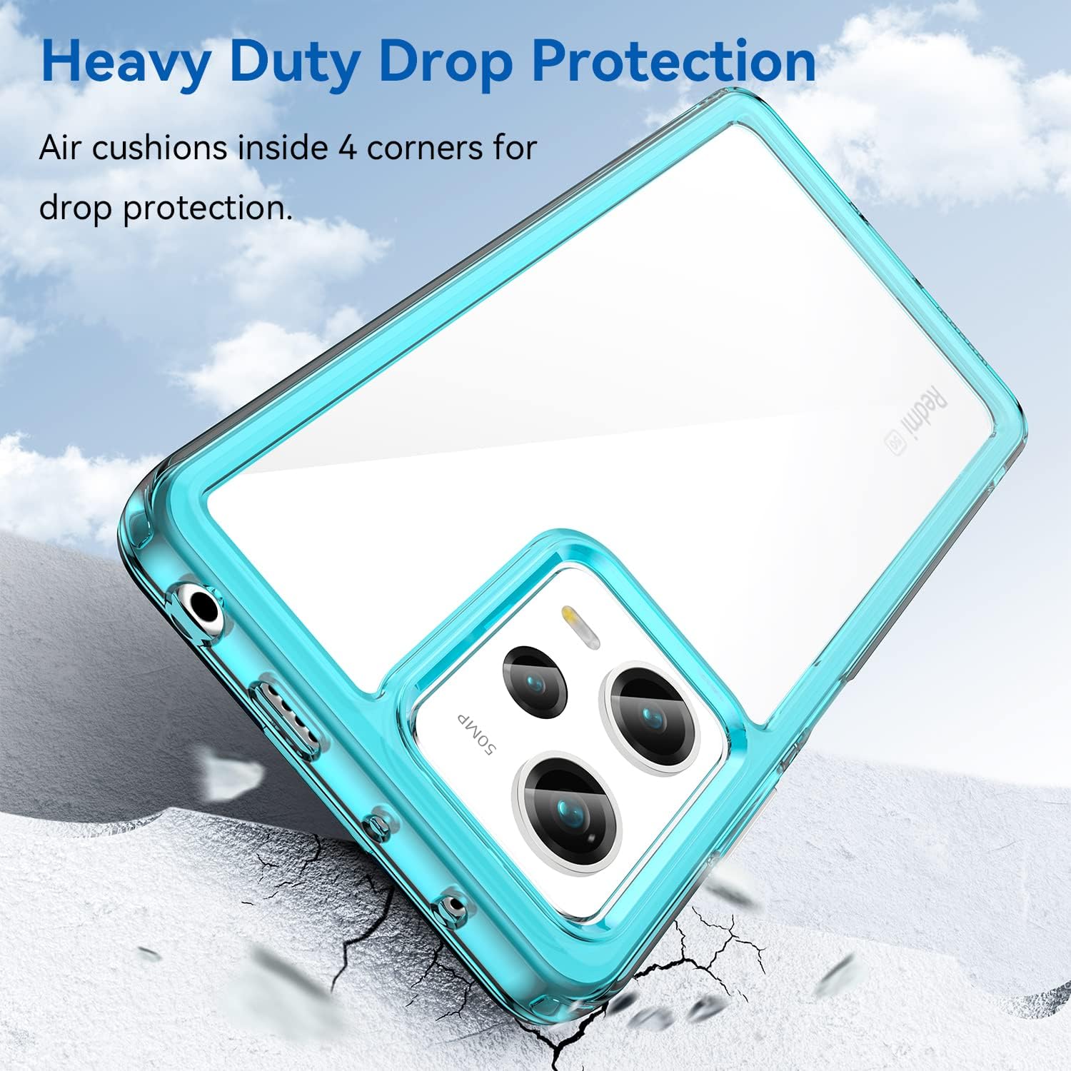 Funda de teléfono para Redmi Note 12 Pro, Poco X5 ProRedmi Note 12 Pro speed con protector de pantalla, parachoques suave con cristal transparente,