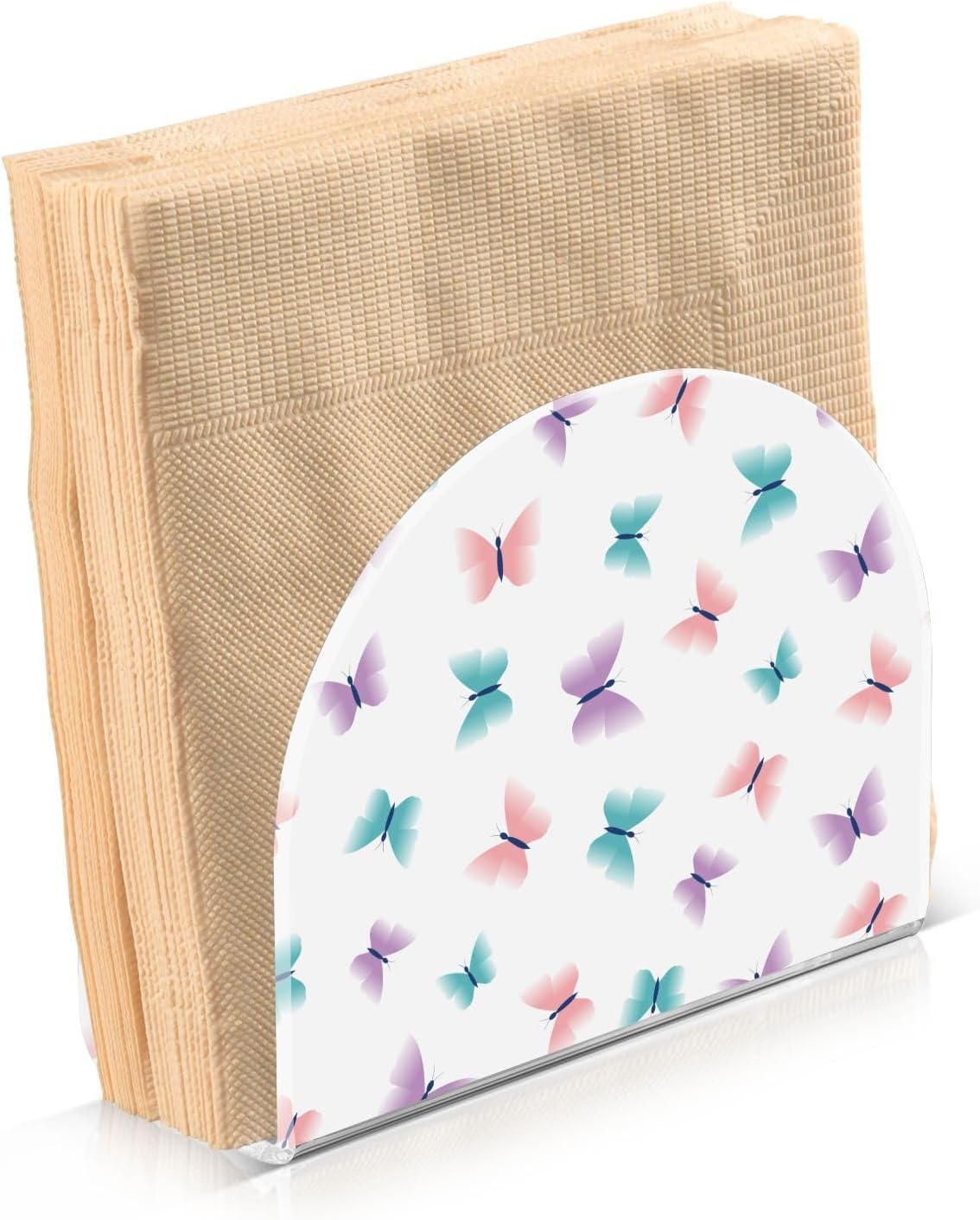 Butterfly Acrylic Napkin Holder Clear Paper Napkin Table Tabletop Tissue Dispenser Kitchen Dining Room Bathroom Party Hotel Decor
