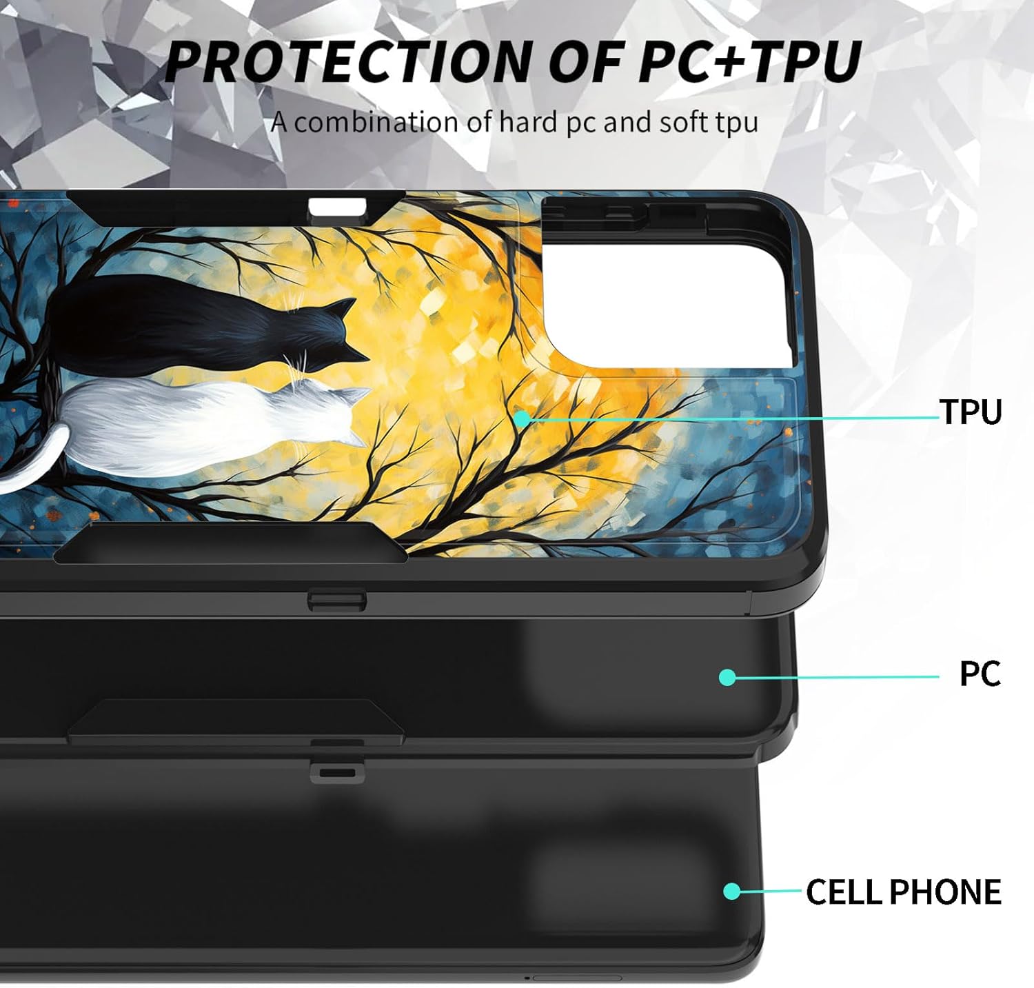 Funda para Moto G Power 5G 2023, híbrida de doble capa (compatible con montaje magnético) a prueba de golpes, protección contra caídas para Motorola