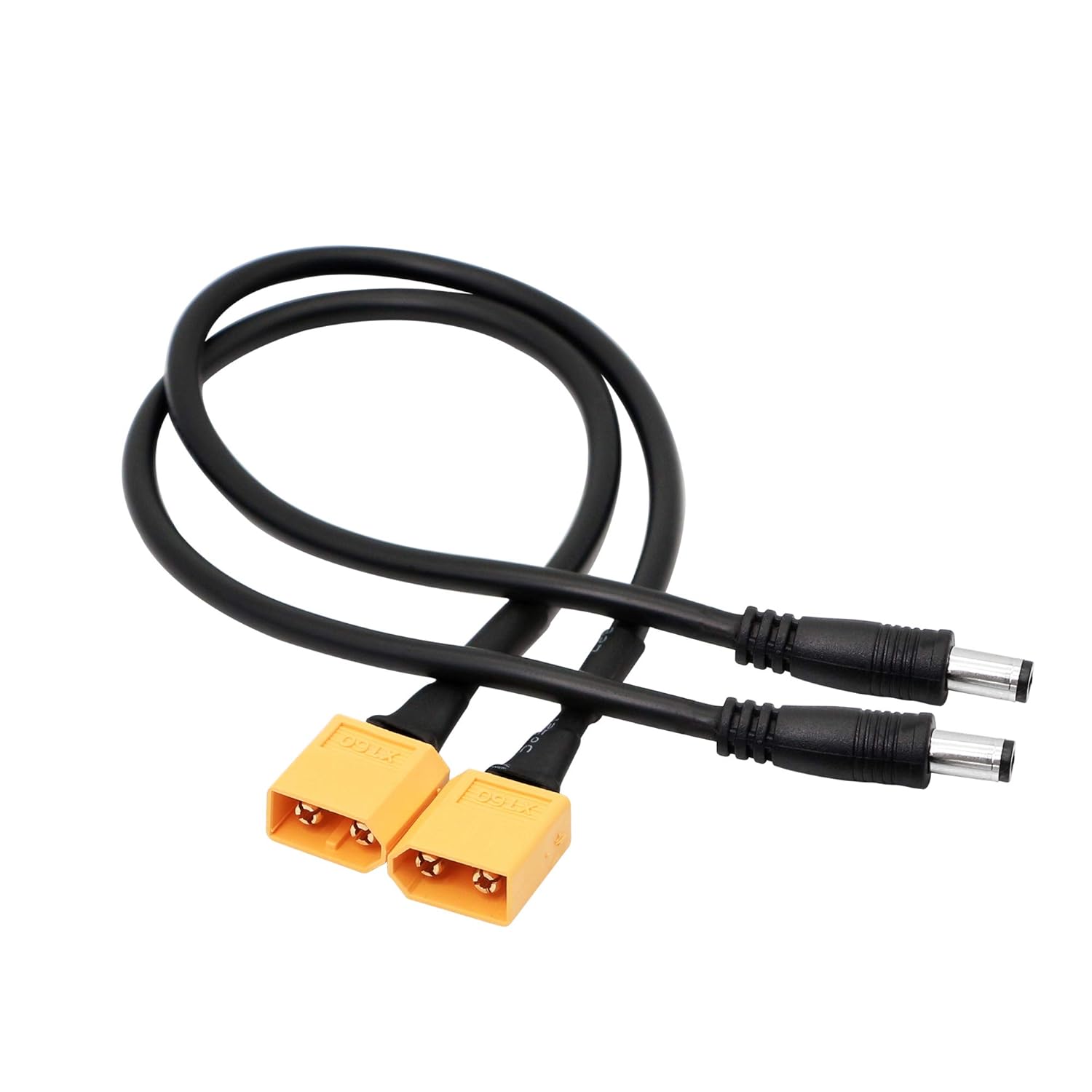 SinLoon Cable adaptador XT60 XT60, cable de carga XT60, conector de bala macho de CC de 0.217 in x 0.098 in para alimentación de monitor Fatshark