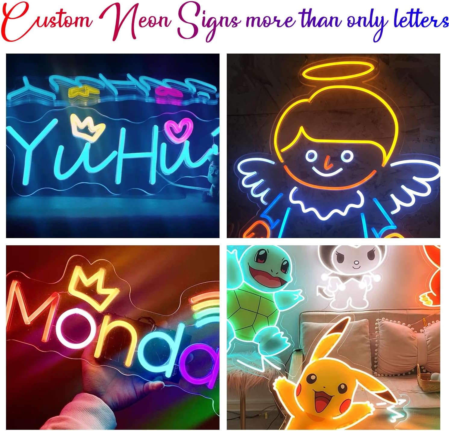 Letreros de neón personalizados para decoración de pared, letrero de nombre de luz de neón personalizado, letrero LED personalizado, letrero de neón