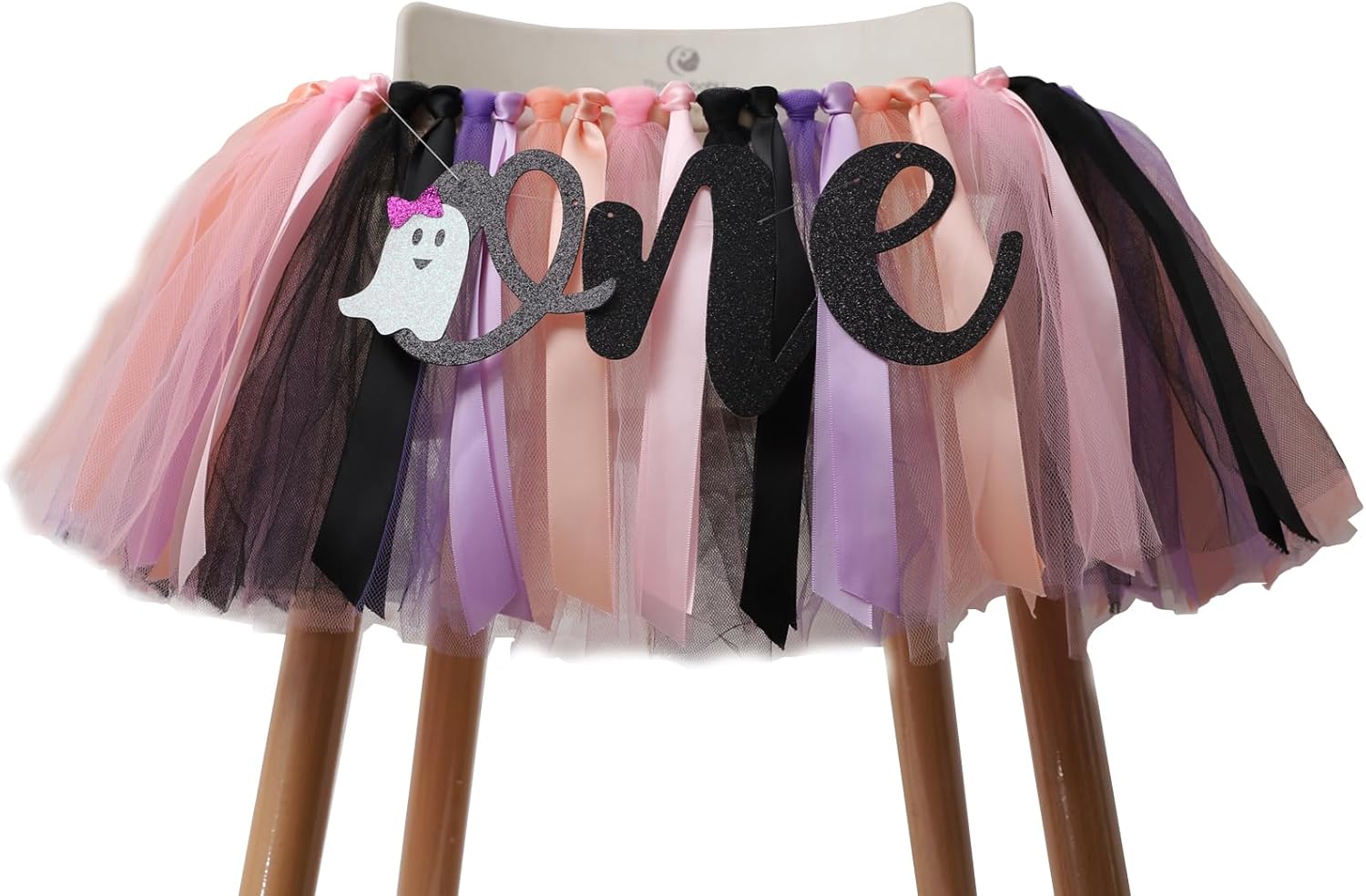 Cartel de Halloween para silla alta para primer cumpleaños, suministros de fiesta de todos los santos para falda tutú para silla alta, primer