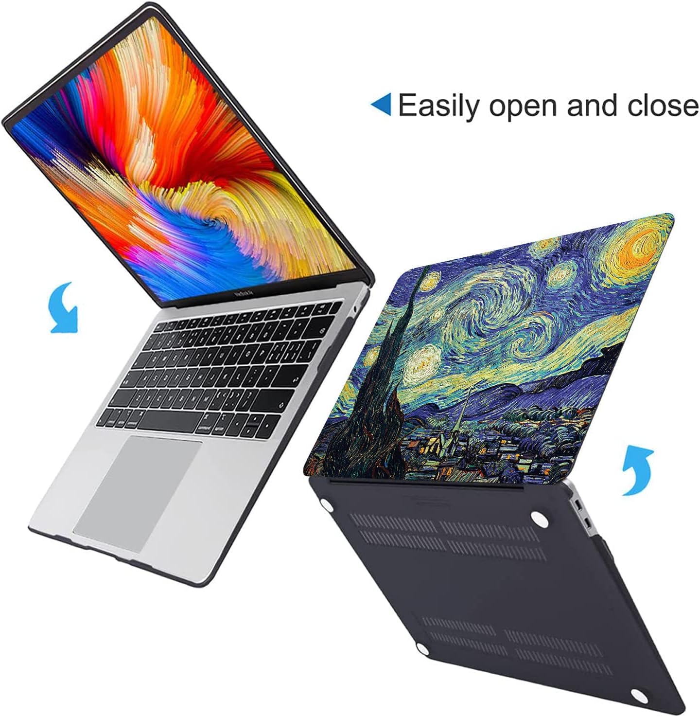 QCzyc Compatible con MacBook Air de 13 pulgadas 2022 2021 2020 2019 2018 M1 A2337 A2179 carcasa de plástico duro duradero y cubierta de teclado y