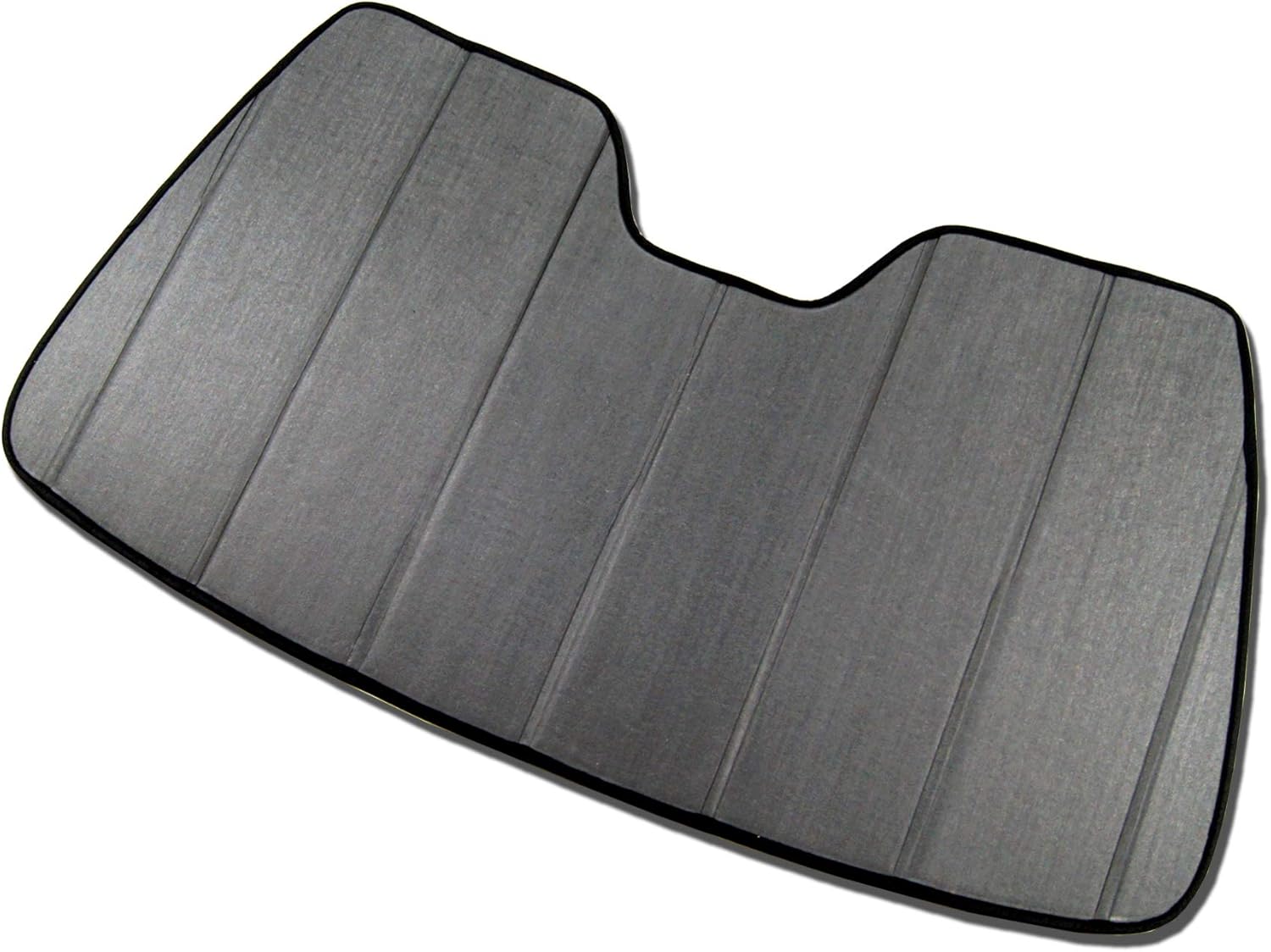 TuningPros SS-220-L – Protector de parasol para parabrisas de automóvil, ajuste personalizado, aspecto cuero sintético y acabado de fieltro gris,