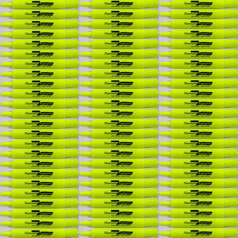 PowerTRC Resaltador amarillo  Punta de cincel  Fluorescente brillante  72 unidades