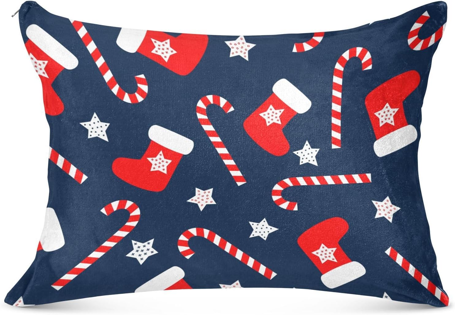 Emelivor Fundas de almohada navideñas de terciopelo, fundas de cojín suaves, fundas de almohada cómodas, almohadas decorativas para sofá,