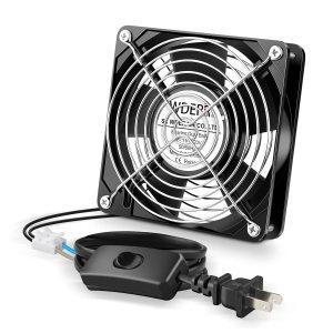 Ventilador axial de metal para muffins AC 110V 120V 4.724 in x 0.984 in doble bola de alto rendimiento ventilador de caja pequeña para proyectos de Ventilador axial de metal para muffins AC 110V 120V 4.724 in x 0.984 in doble bola de alto rendimiento ventilador de caja pequeña para proyectos de
