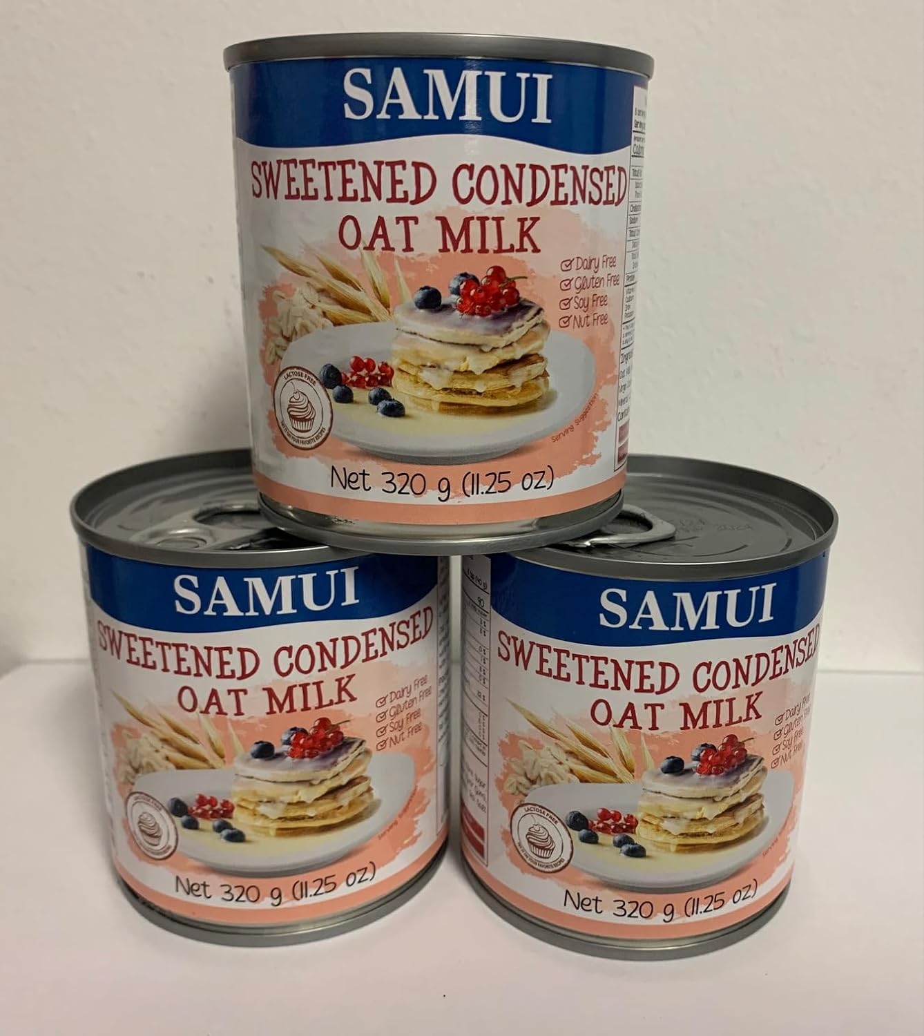Leche de avena Samui condensada endulzada de 11.25 onzas, paquete de 3 unidades