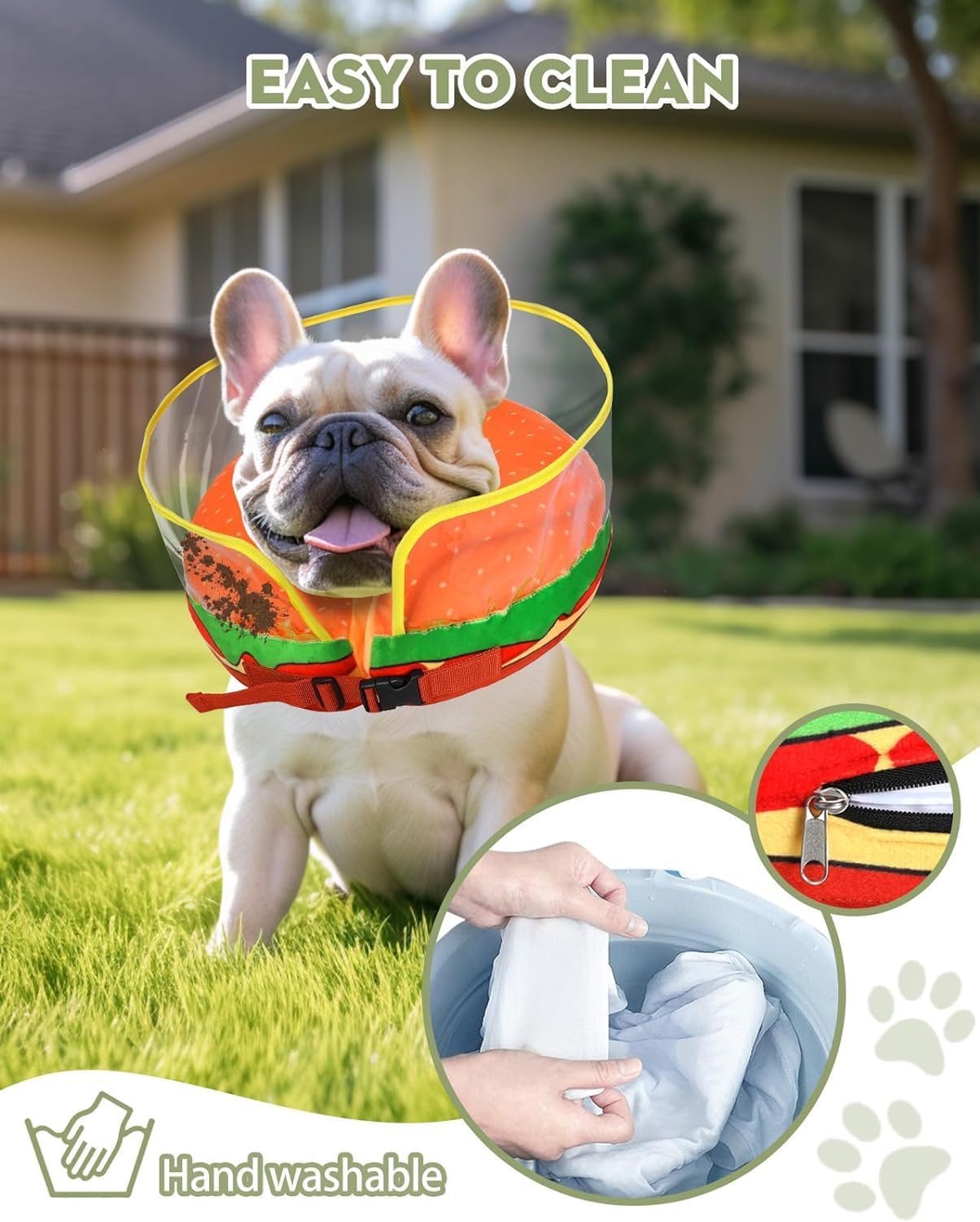 Bistup Conos inflables suaves para perros de tamaño mediano, collar de dona, alternativa después de la cirugía, cómodo y cómodo, para dejar de