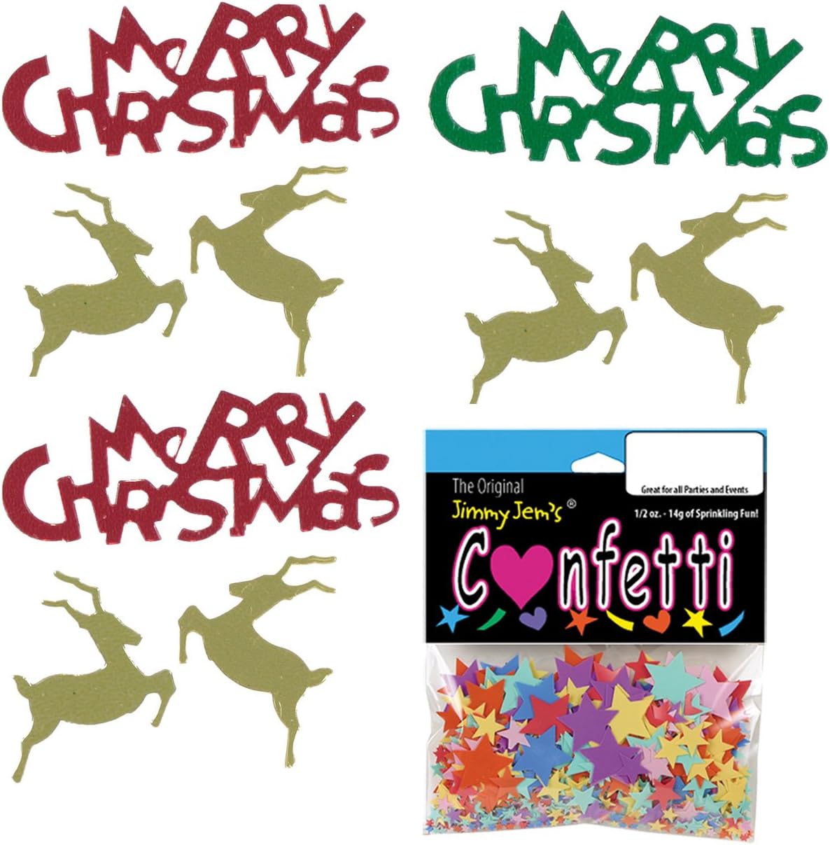 Mezcla de confeti  Navidad plateada  2 bolsas de media onza (1 oz) #9441 Q01