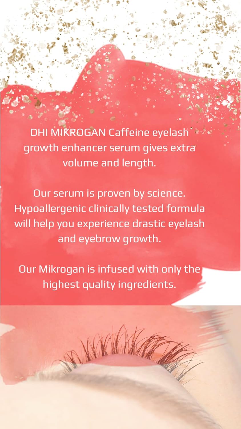 MIKROGAN CAFFEINE – Suero para el crecimiento de pestañas y cejas