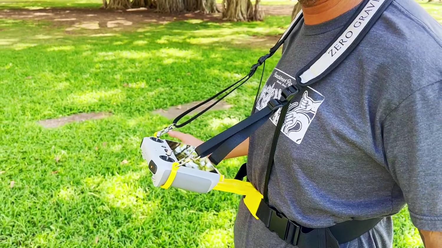 Aerial Arnés de hombro RC manos libres de gravedad cerosoporte de cuerpo con cordón para controlador DJI RC (Mini 3 Pro), innovador soporte de