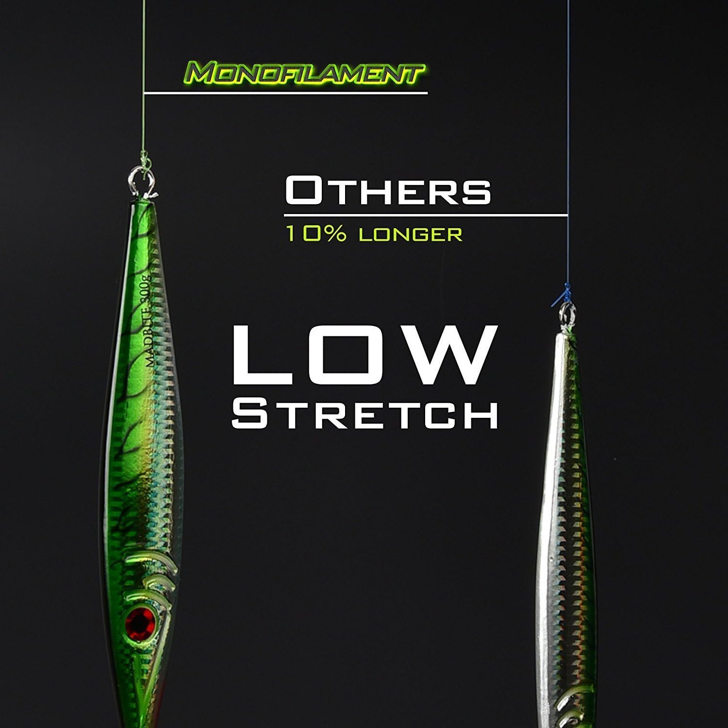 Sedal de pesca de monofilamento KastKing – Carril de rodadura en Paralelo – sedal Mono Fuerte y Resistente a la Abrasión – Sedal de Pesca de nailon