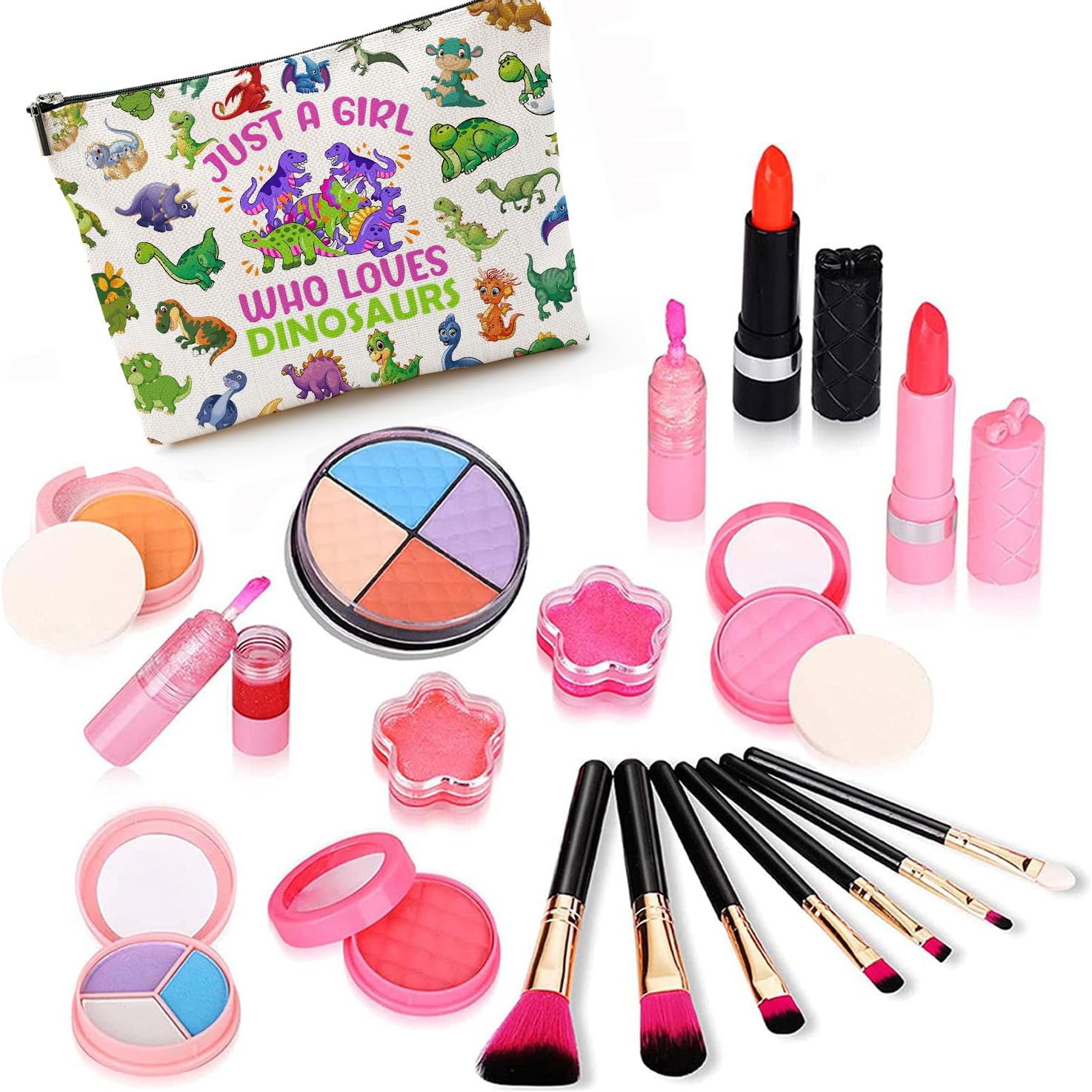 Bolsa de maquillaje mixta, Con color, Dinosaurio