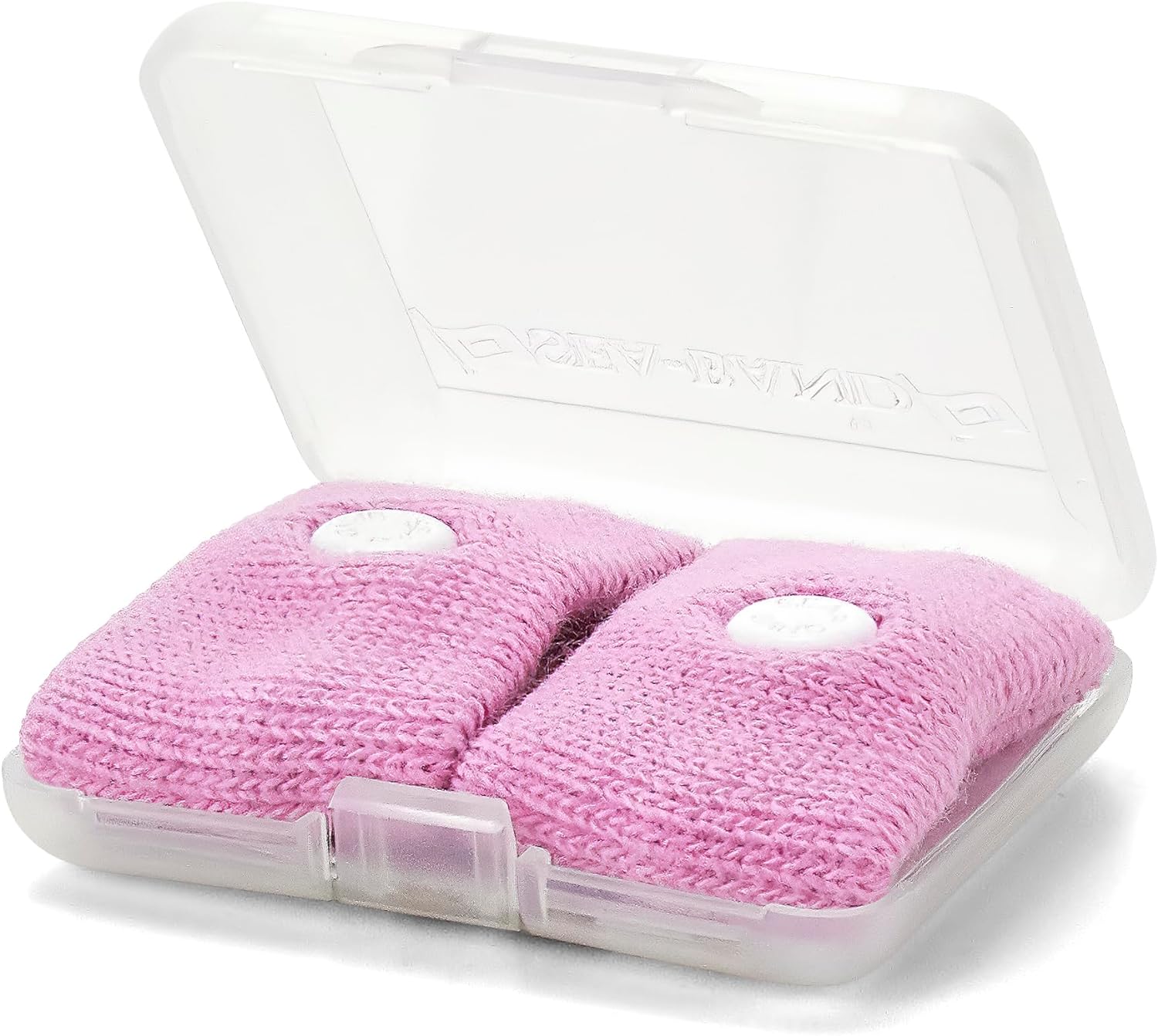 Sea-Band Pulsera de acupresión antináuseas para movimiento y mareos matutinos – 1 par rosa