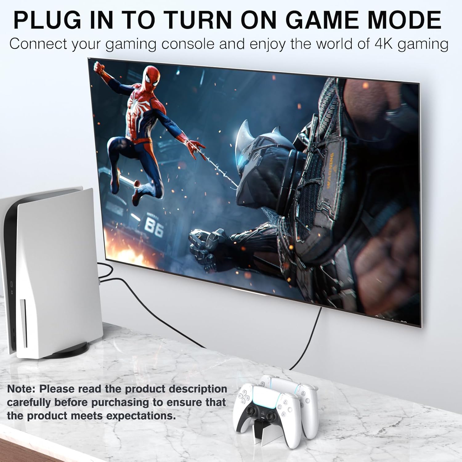 TECHTOBOX Adaptador HDMI a DisplayPort 4K a 60Hz, convertidor HDMI activo macho a DP hembra, no bidireccional HDMI a puerto de pantalla para