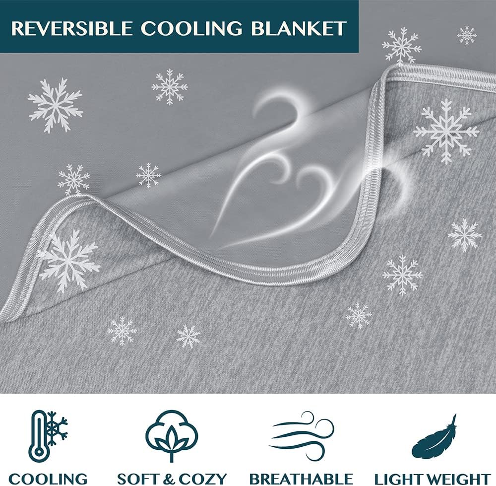 PAVILIA Manta refrescante para durmientes acalorados, manta ligera de verano para cama, manta refrescante para sudores nocturnos que absorbe el