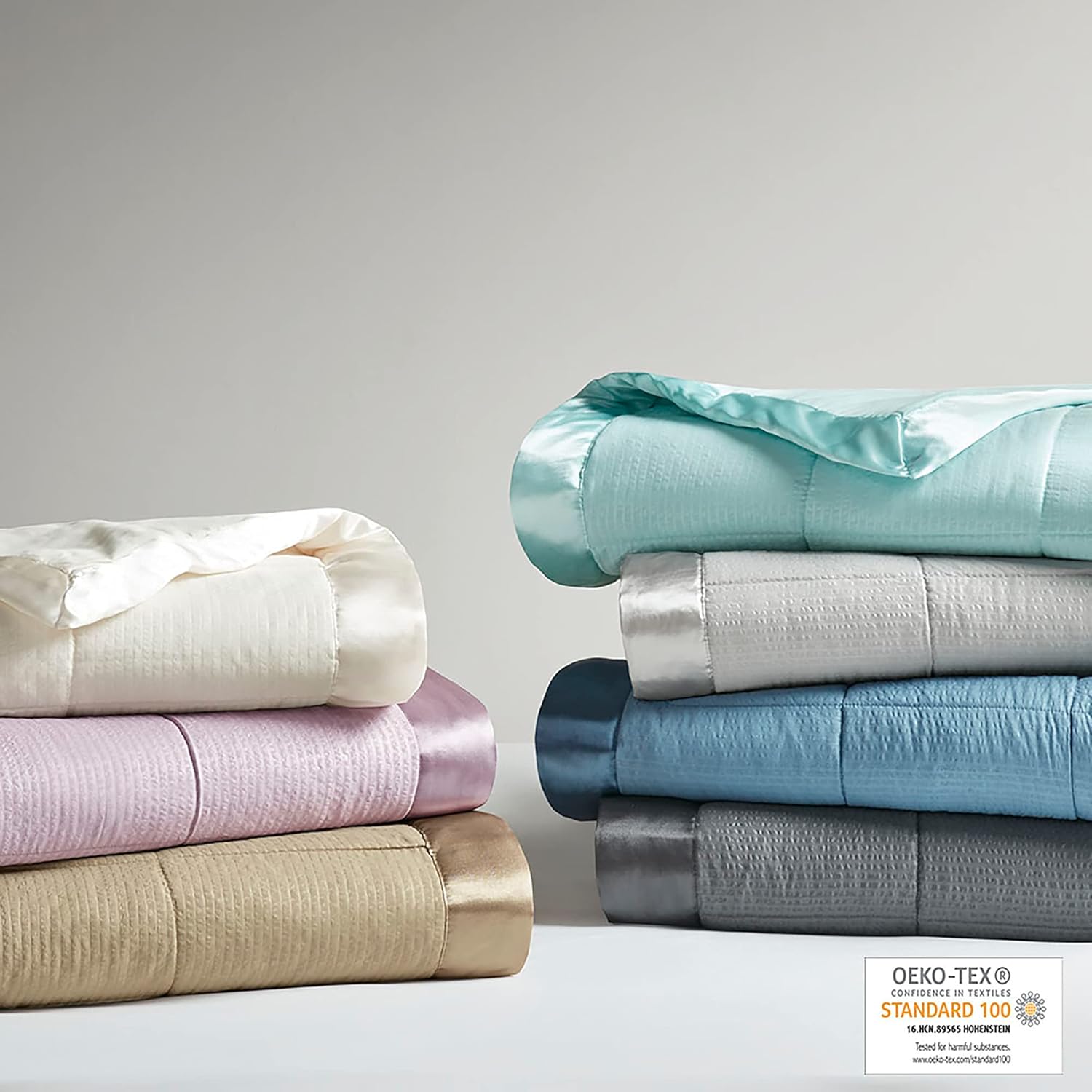Cobija alternativa extragrande Cambria Premium, Poliéster, gris, gemelo