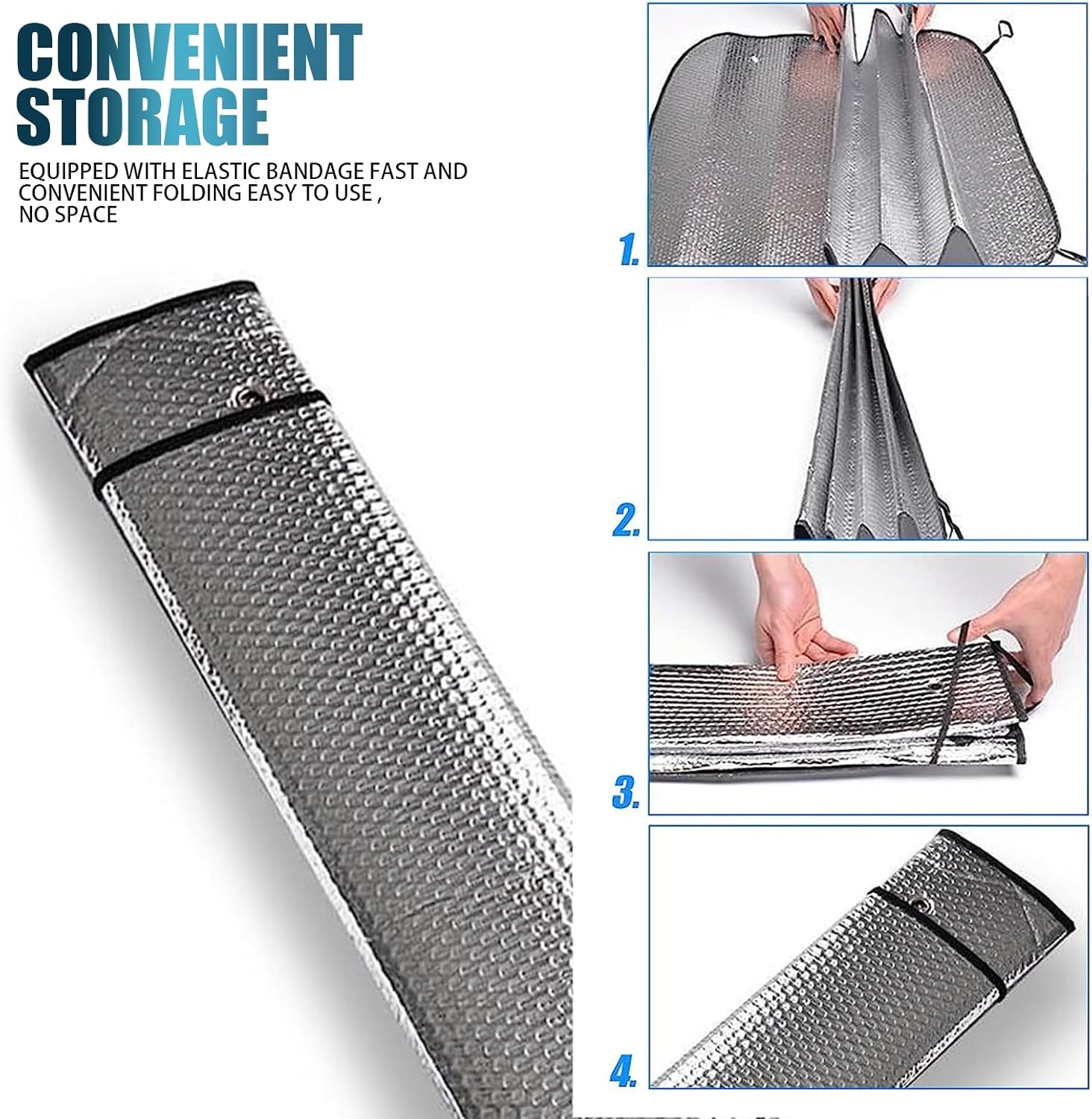 1 parasol para parabrisas de automóvil, protector de envejecimiento interior de 55.1 x 27.5 pulgadas, protector de envejecimiento de tablero de