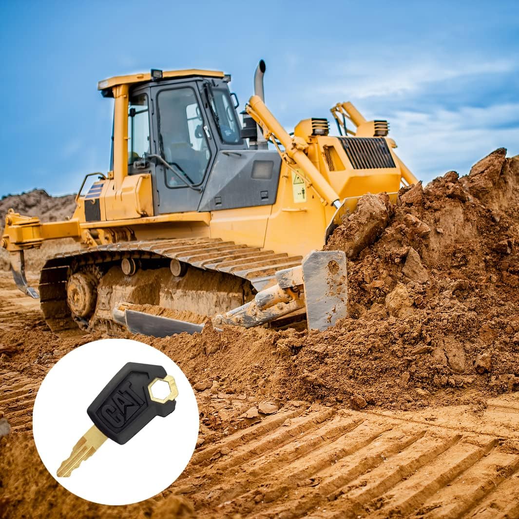 Poktlife Llaves para equipo pesado CAT Caterpillar 4 unidades (llavero de gato), Negro –