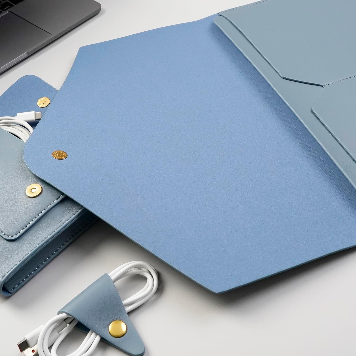 Benfan Funda de piel sintética para laptop de 13 pulgadas, compatible con MacBook Air M2, 13 MacBook Pro M2, Surface Pro 3, 4, 5, 6, 7, Dell XPS 13