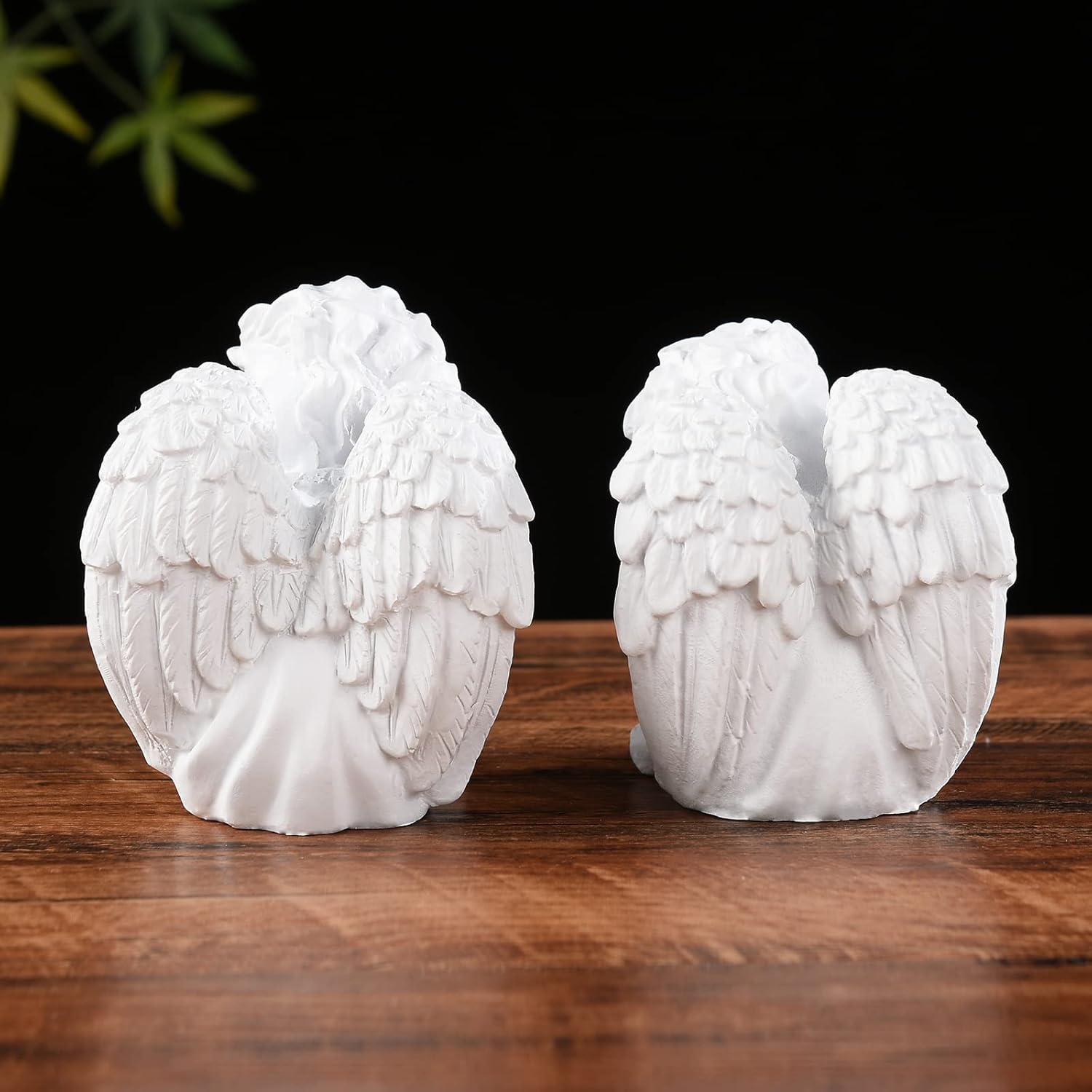 Un par de querubines durmiendo estatua de resina blanco ángulo estatuilla bendiga a las familias decoración del hogar Escultura de querubín