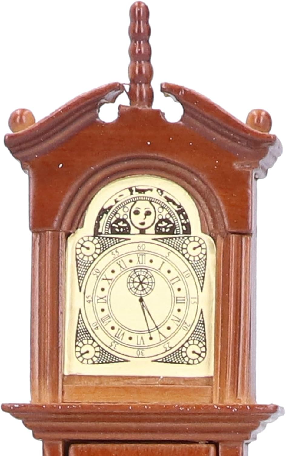 Modelo de reloj de abuelo en miniatura, reloj de escritorio clásico de casa de muñecas, reloj de madera vintage para abuelo, muebles en miniatura