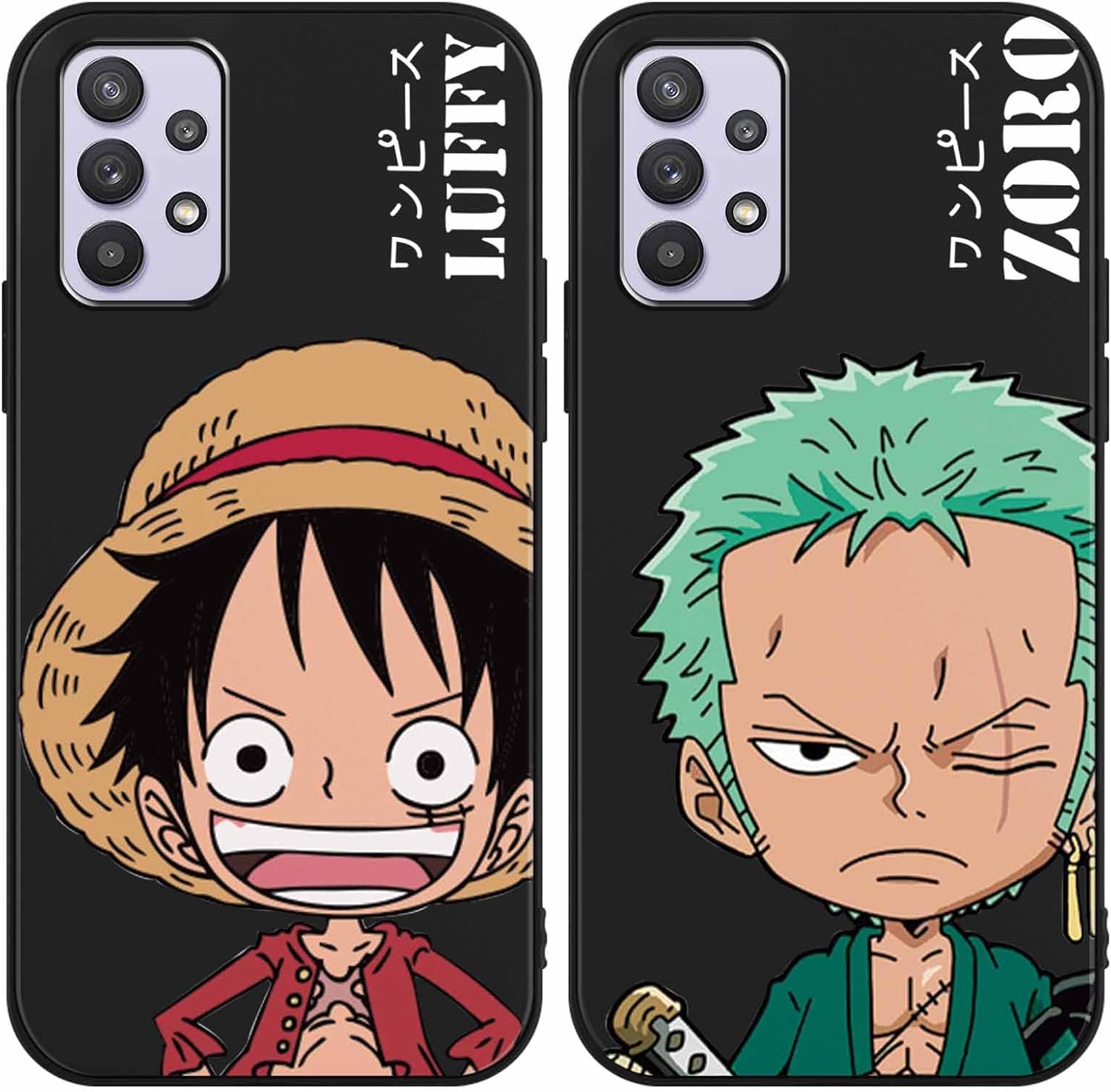 2 fundas geniales para Samsung Galaxy A32 4G de silicona de 6.4 pulgadas, personajes de dibujos animados de anime japonés para hombres, niños,