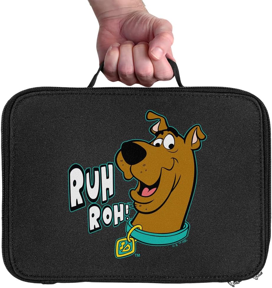 LOGOVISION Scooby Doo! Ruh Roh – Lonchera con aislamiento de lados suaves, bolsa de almuerzo reutilizable para trabajo escolar, oficina, sin BPA