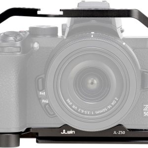 Foto4easy z 50 jaula para cámara Nikon Z 50, placa de liberación rápida para Arca-Swiss, orificios de tornillo de 14 y 38 pulgadas y soporte de Foto4easy z 50 jaula para cámara Nikon Z 50, placa de liberación rápida para Arca-Swiss, orificios de tornillo de 14 y 38 pulgadas y soporte de