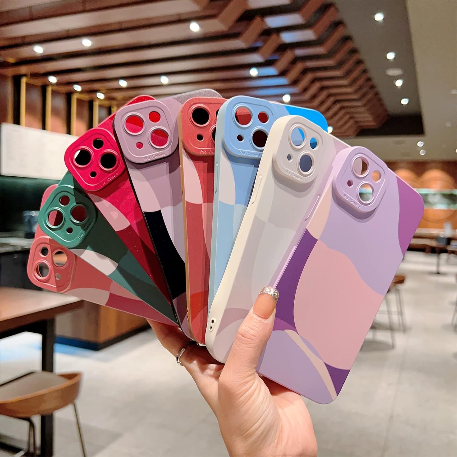 YKCZL Funda compatible con iPhone 14 Plus (no compatible con iPhone 14 de 6.1 pulgadas), bonito patrón de corazón pintado con diseño de corazón,