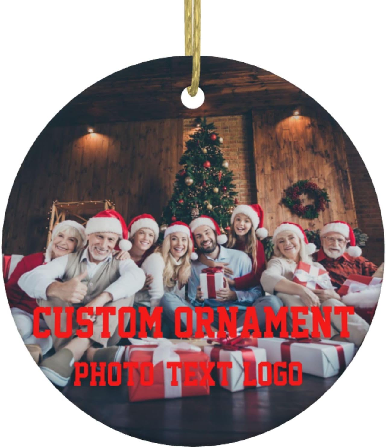 Adornos personalizados de doble cara, diseño independiente, adorno de imagen personalizado, decoración colgante de cerámica conmemorativa, regalo