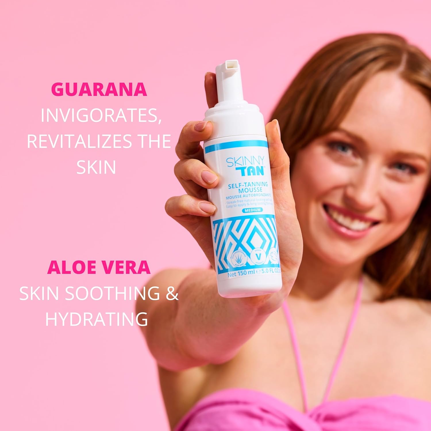 Mousse de bronceado Skinny Tan, no anaranjado, no mancha, loción reductora de celulitis para todo tipo de piel