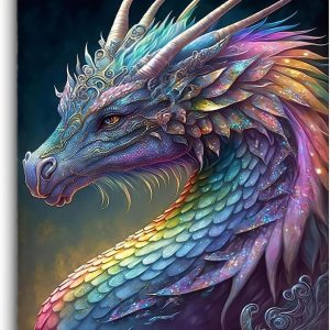 Coloridos kits de arte de diamantes de dragón para adultos, arte de diamantes 5D para adultos principiantes, pinturas de taladro completo con gemas Coloridos kits de arte de diamantes de dragón para adultos, arte de diamantes 5D para adultos principiantes, pinturas de taladro completo con gemas