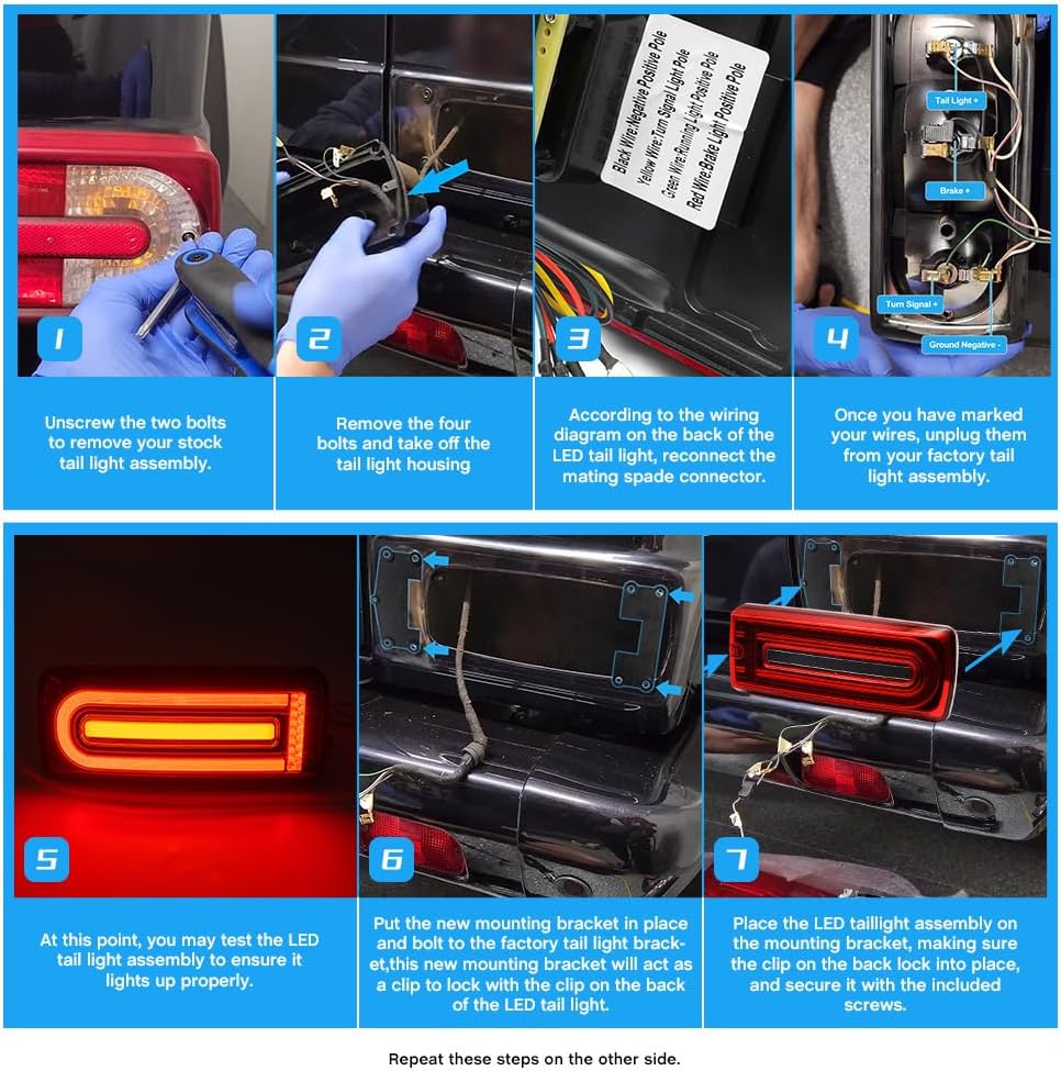 NSLUMO Luces traseras dinámicas LED estilo W463A W464 para Mercedes Clase G Benz G500 G550 G55 G63 AMG LED completo señal de giro secuencial