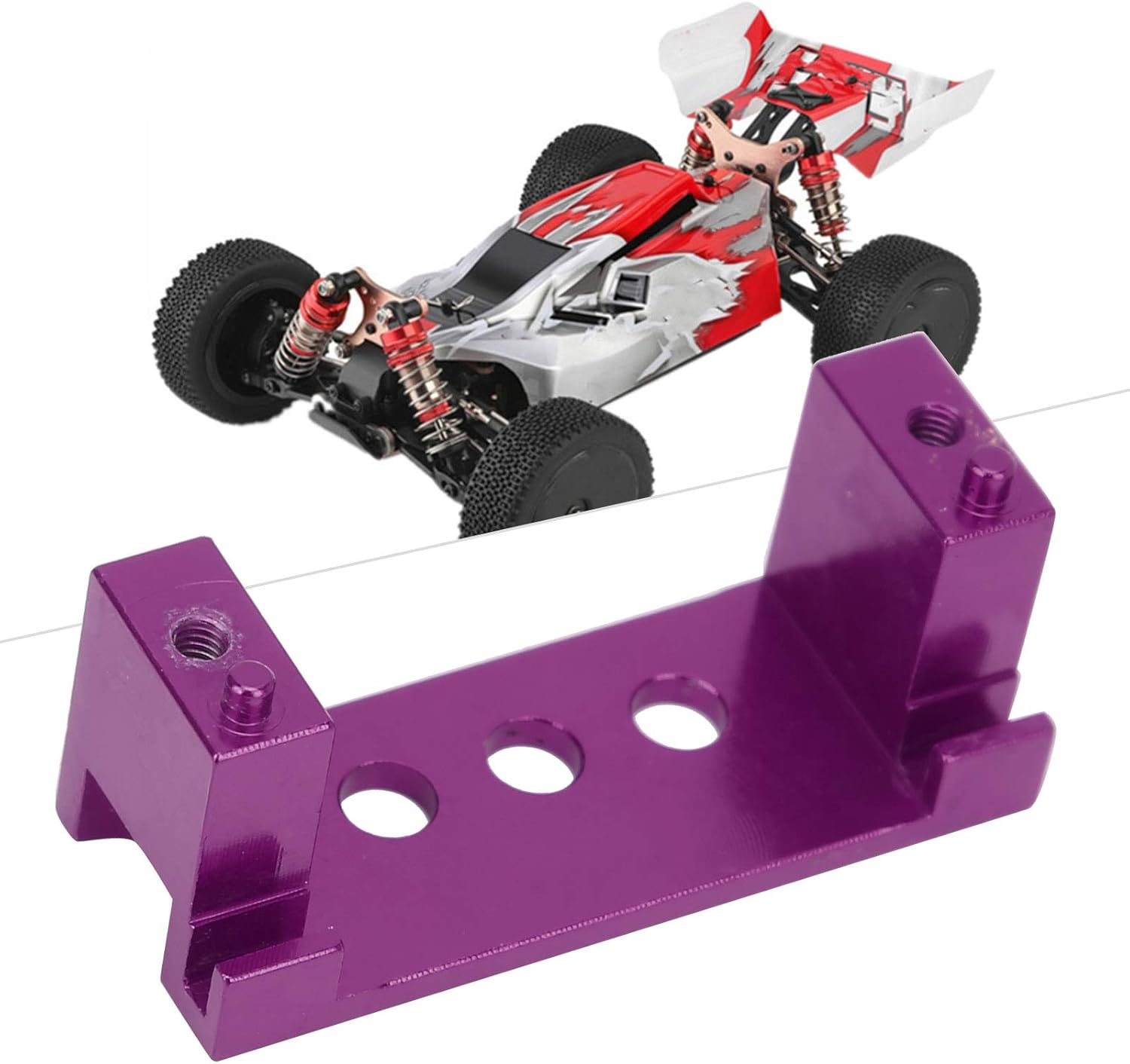 Asiento de engranaje de dirección de montaje servo RC compatible con WLtoys 144001 Escala 114 RC Model Cars (morado)